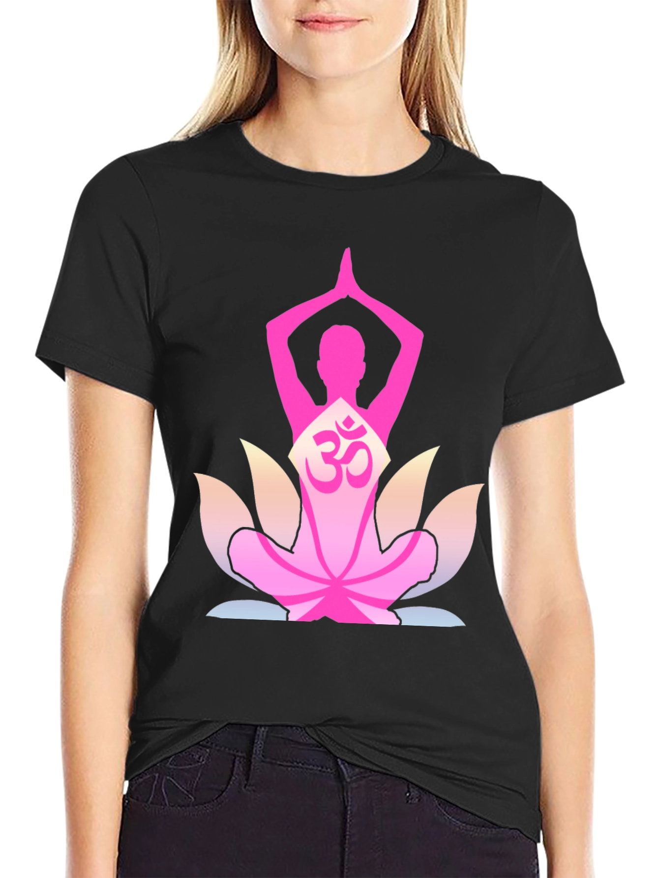 Yoga Lotus Om Graphic T-Shirt