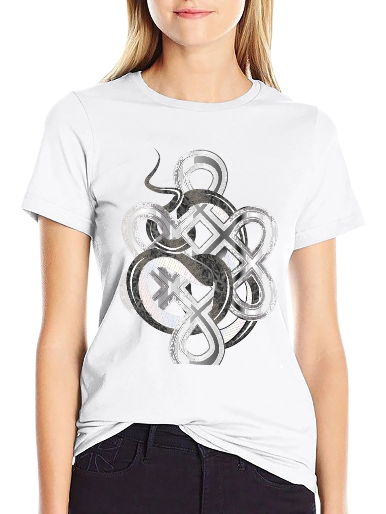 Infinity Knot Graphic Tee - Mens Black T-Shirt