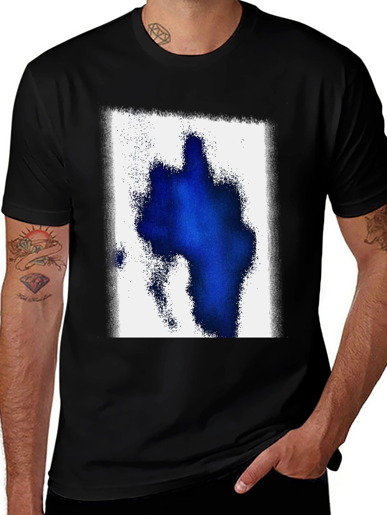 Abstract Blue Graphic Tee