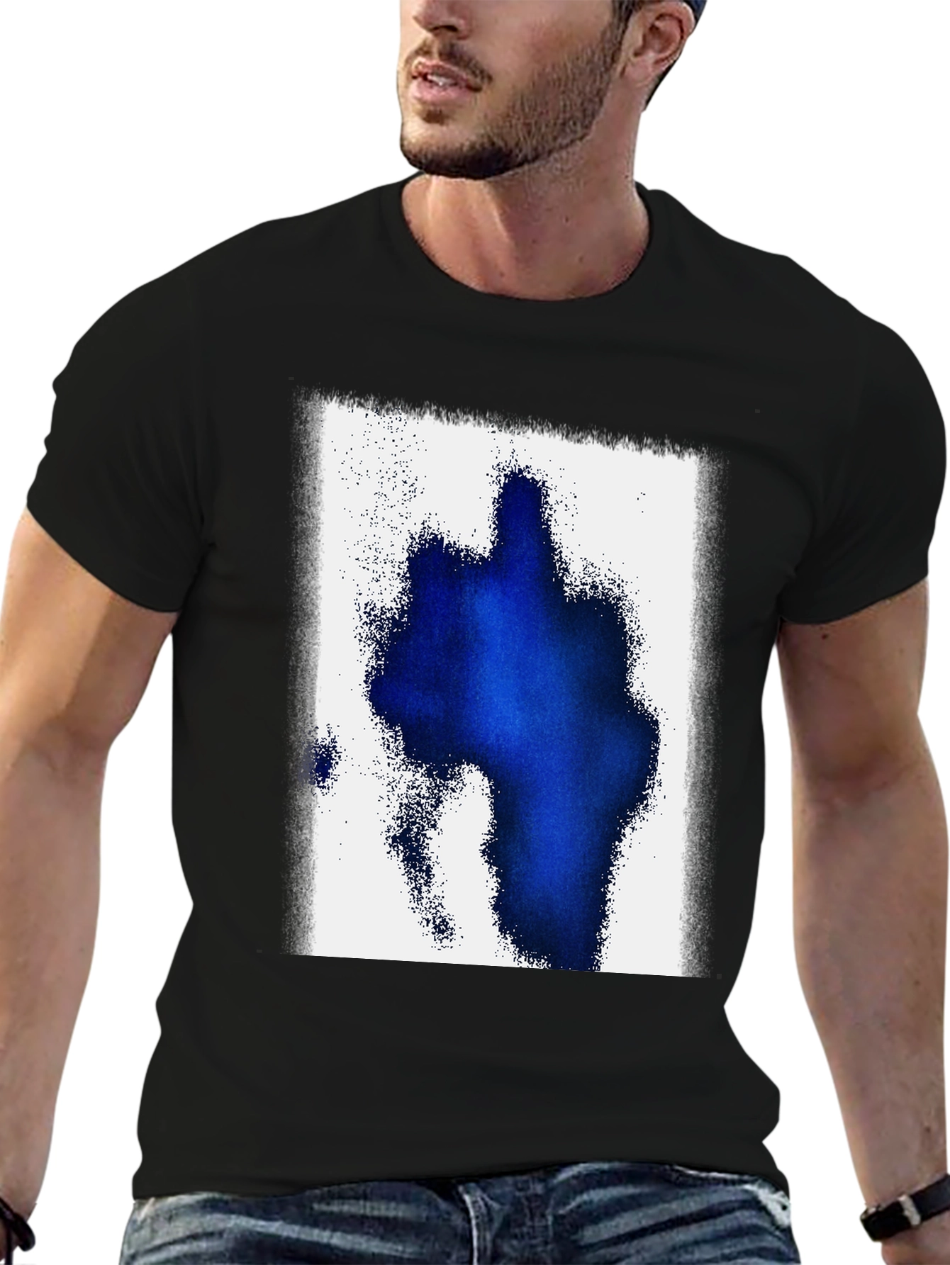 Abstract Blue Graphic Tee