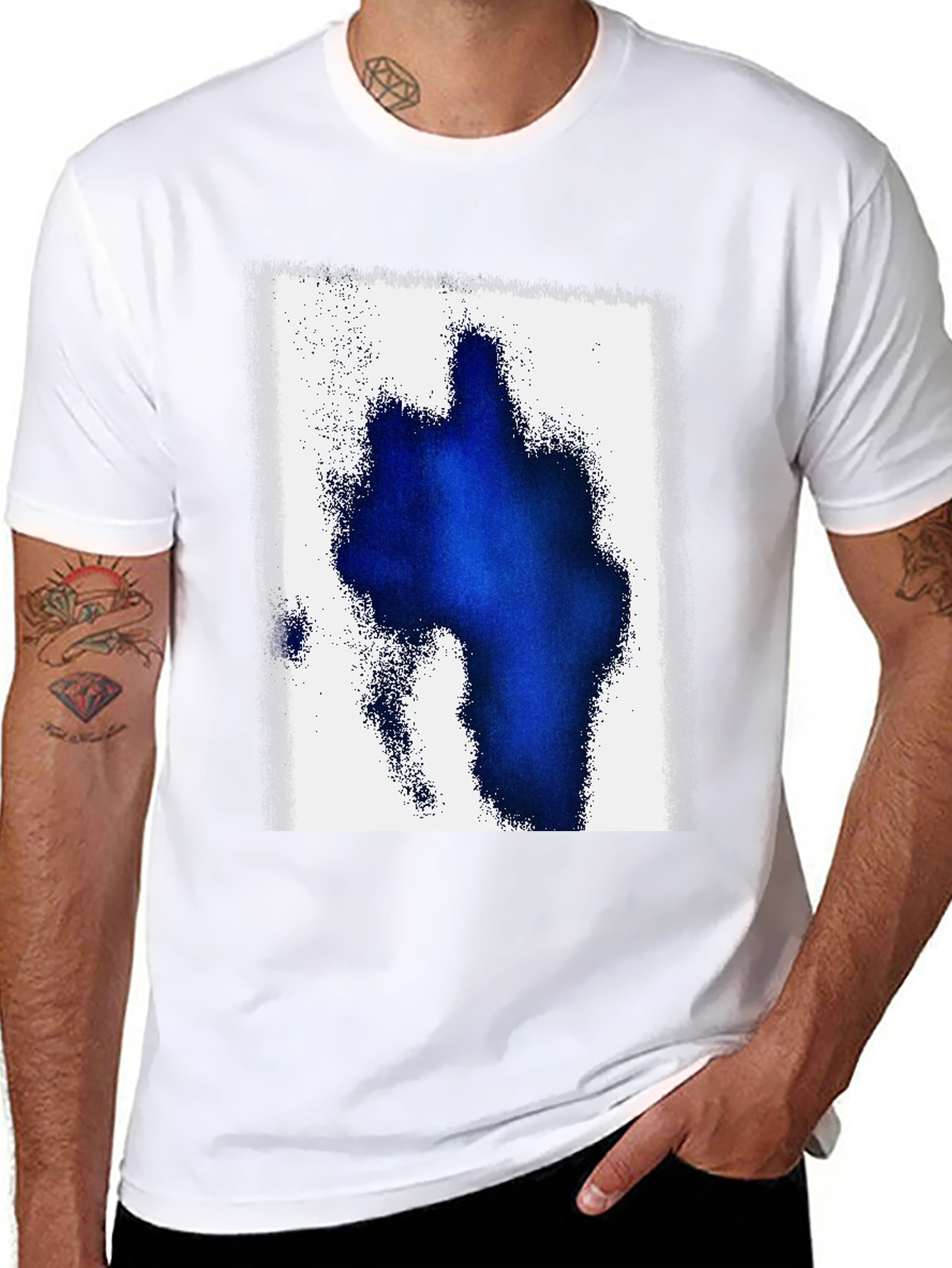 Abstract Blue Graphic Tee