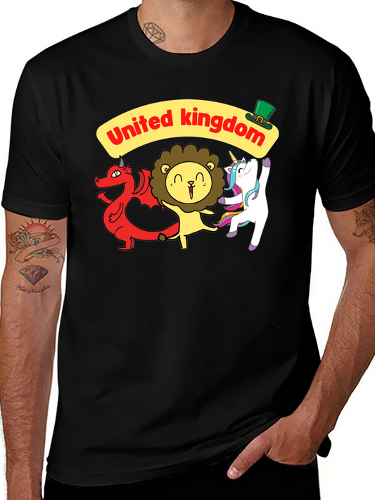United Kingdom Mascot T-Shirt - Dragon Lion Unicorn