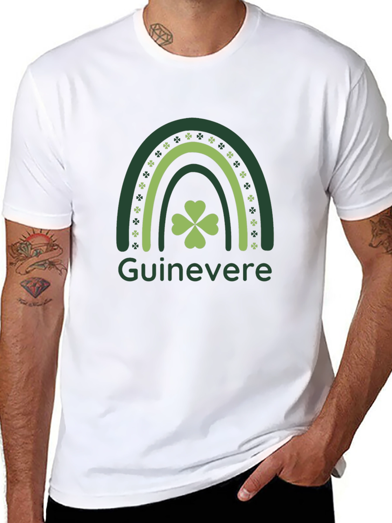 Guinevere St. Patricks Day Shamrock Rainbow T-Shirt