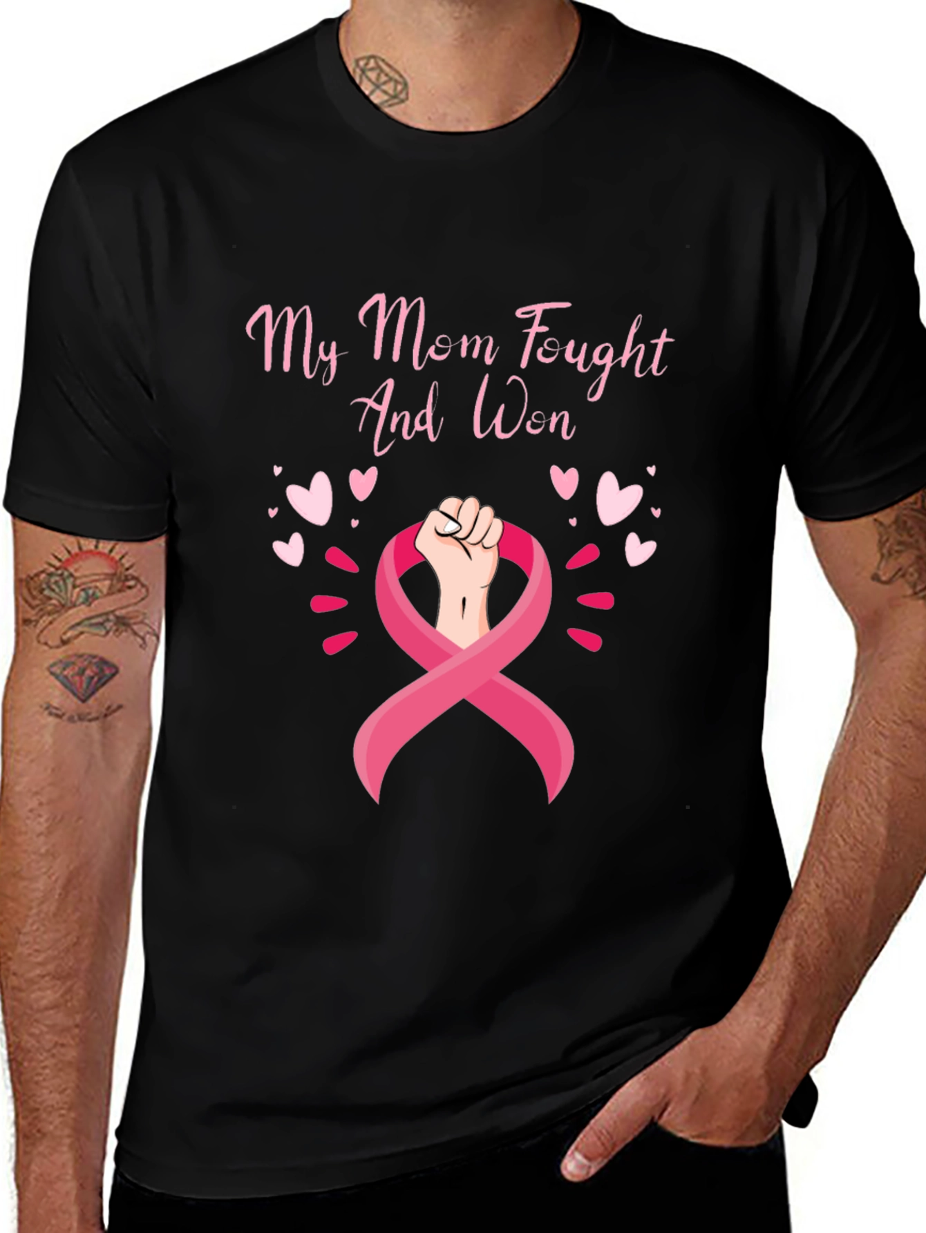 My Mom Fought and Won Breast Cancer Awareness Shirt