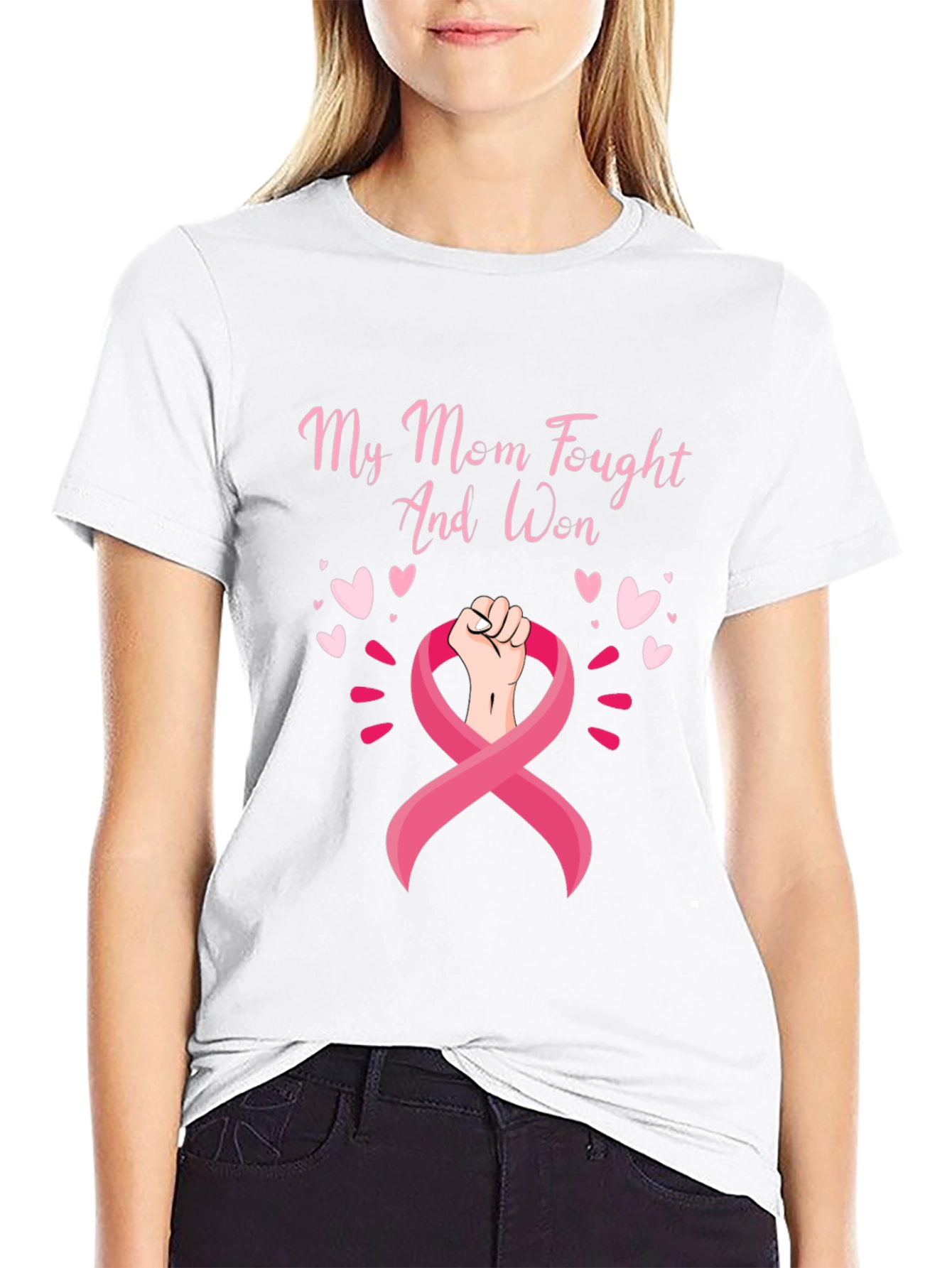 My Mom Fought and Won Breast Cancer Awareness Shirt