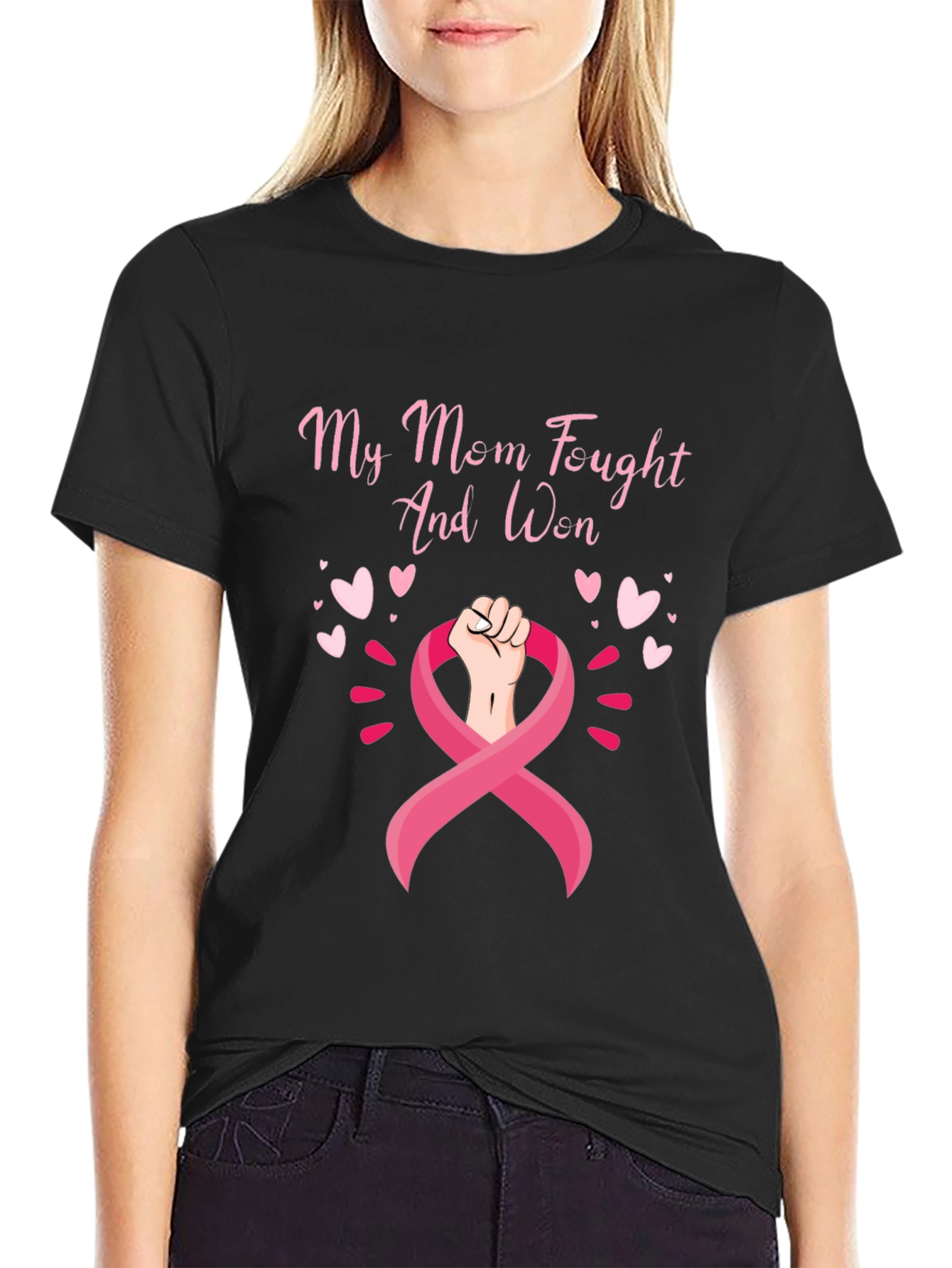 My Mom Fought and Won Breast Cancer Awareness Shirt
