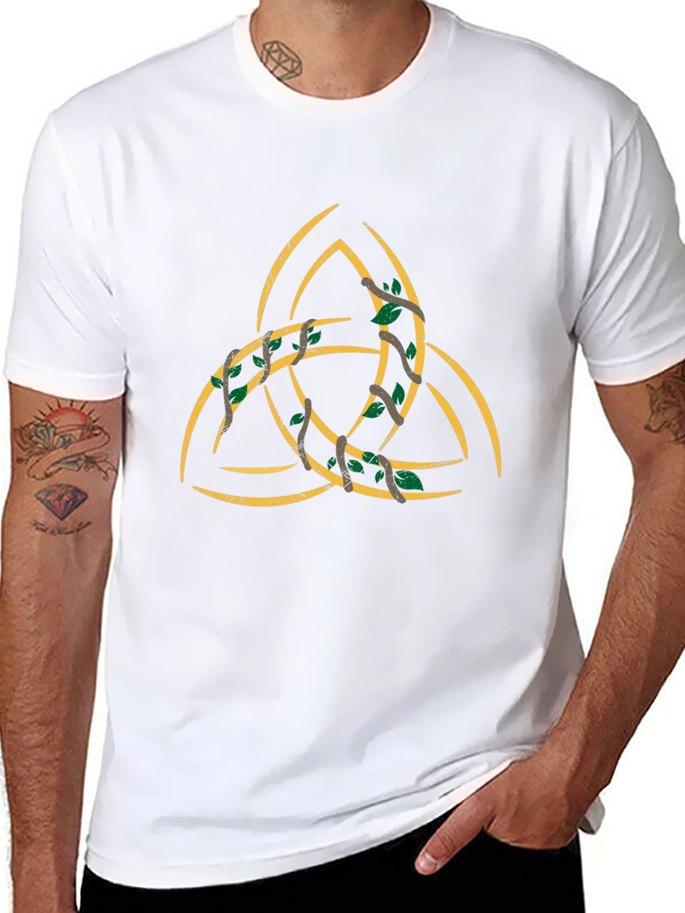 Celtic Knot Tree T-Shirt - Mens Black Graphic Tee