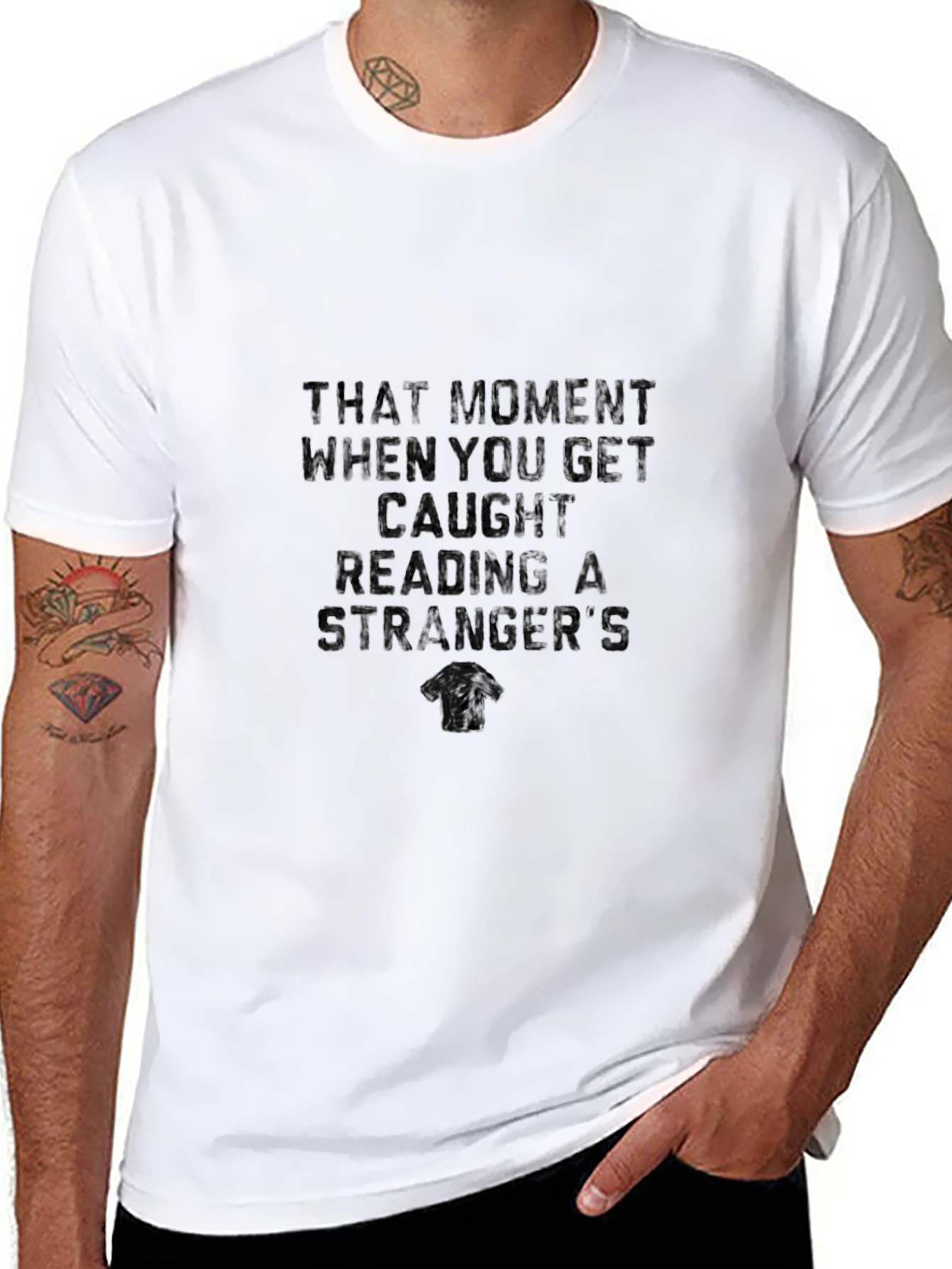 Caught Reading T-Shirt: Funny Graphic Tee