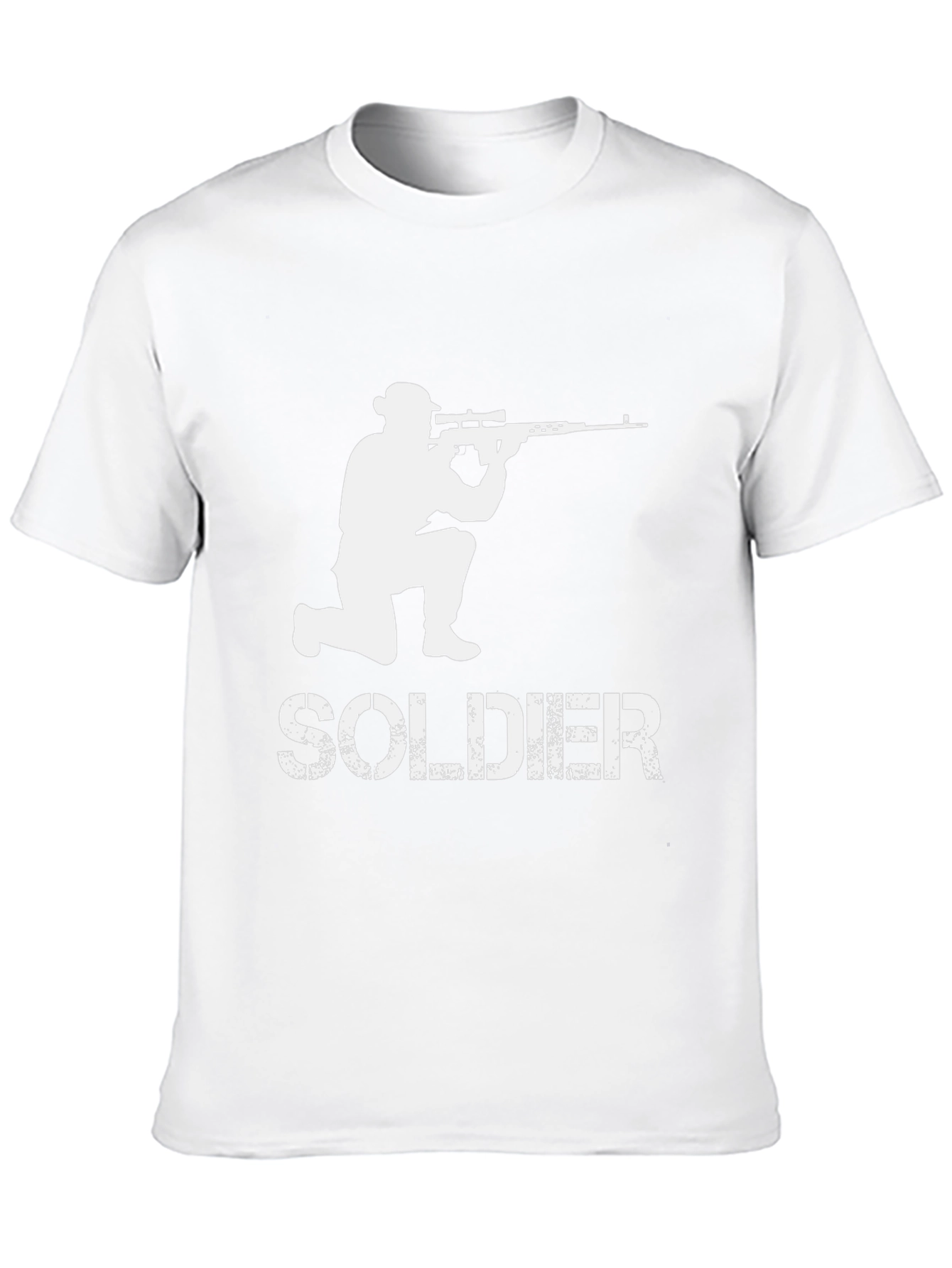Soldier Sniper Graphic Tee - Black Cotton T-Shirt
