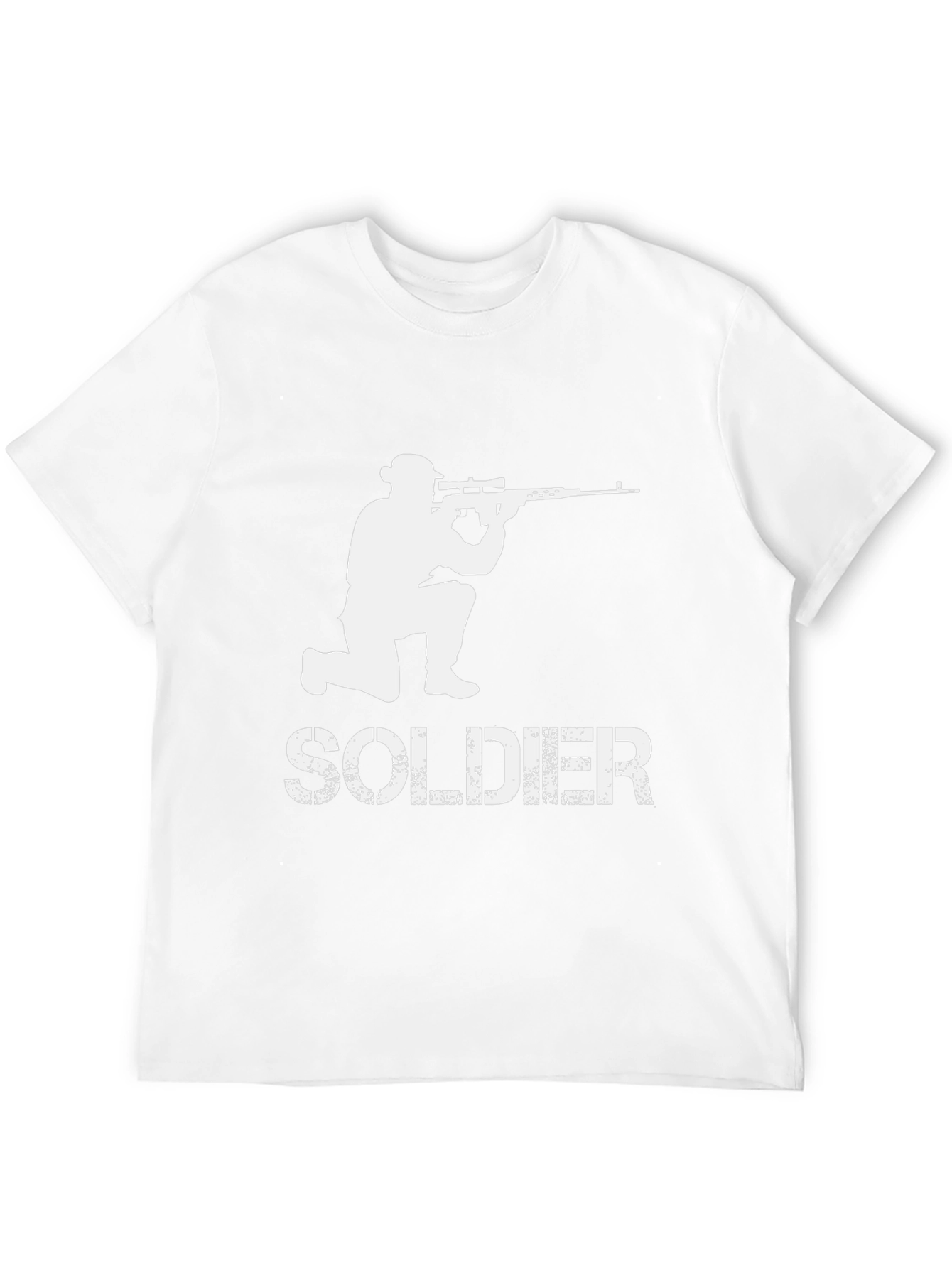 Soldier Sniper Graphic Tee - Black Cotton T-Shirt