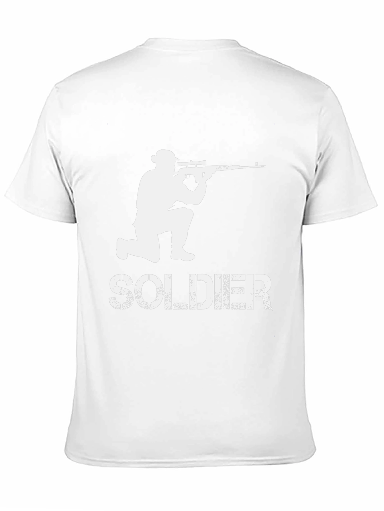 Soldier Sniper Graphic Tee - Black Cotton T-Shirt