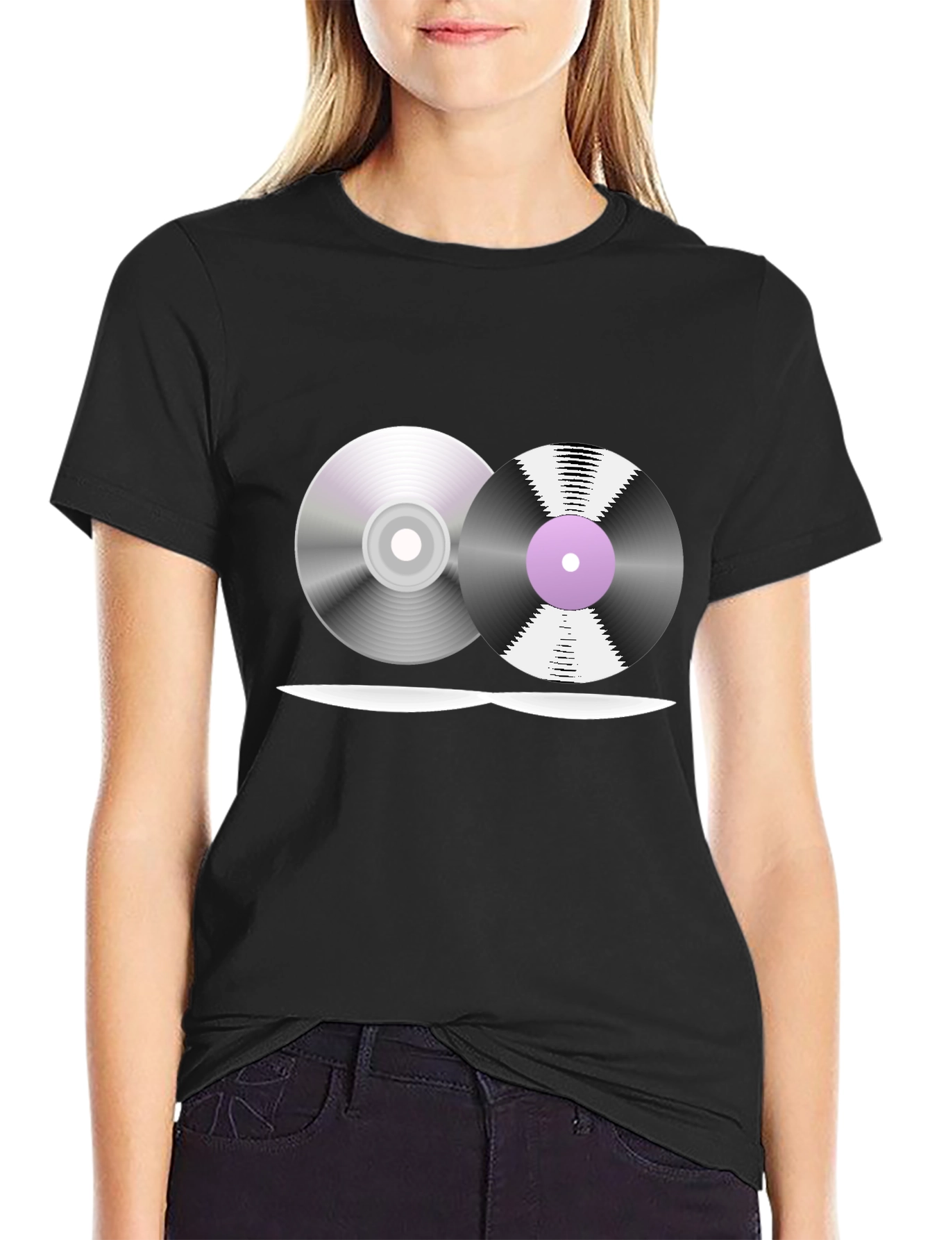 Retro Music T-Shirt - Vinyl & CD Design