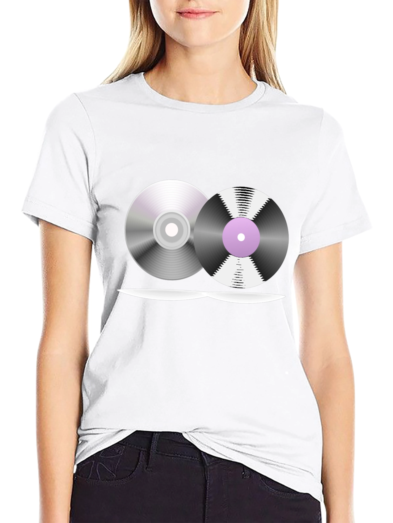 Retro Music T-Shirt - Vinyl & CD Design