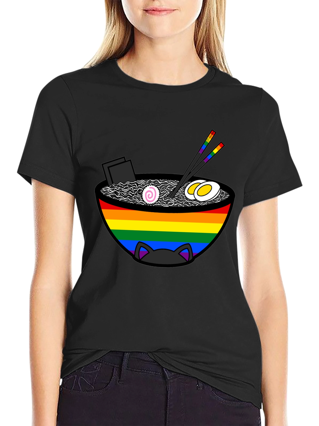 LGBTQ Ramen Cat T-Shirt