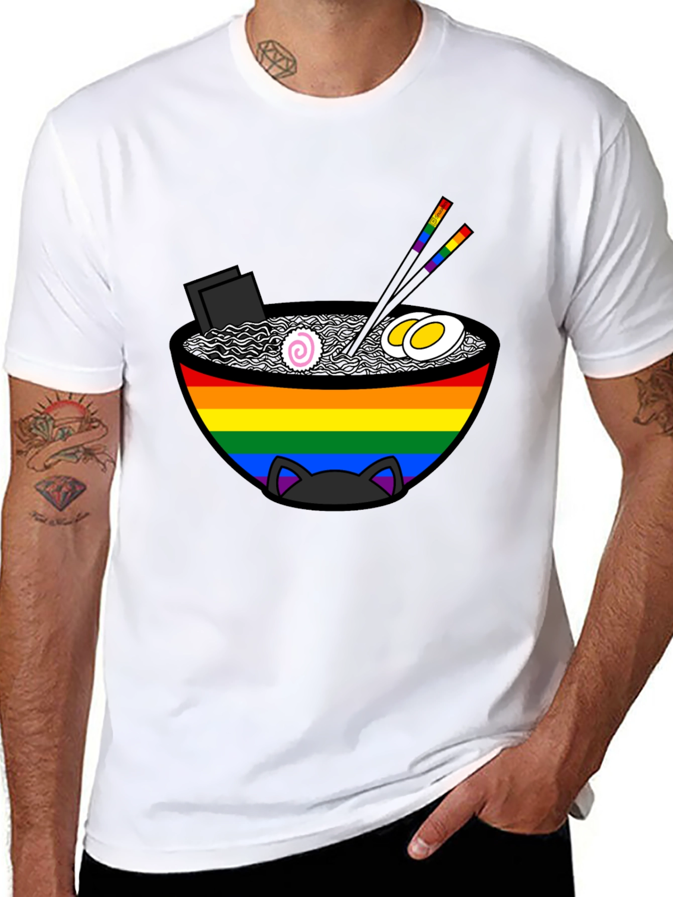 LGBTQ Ramen Cat T-Shirt