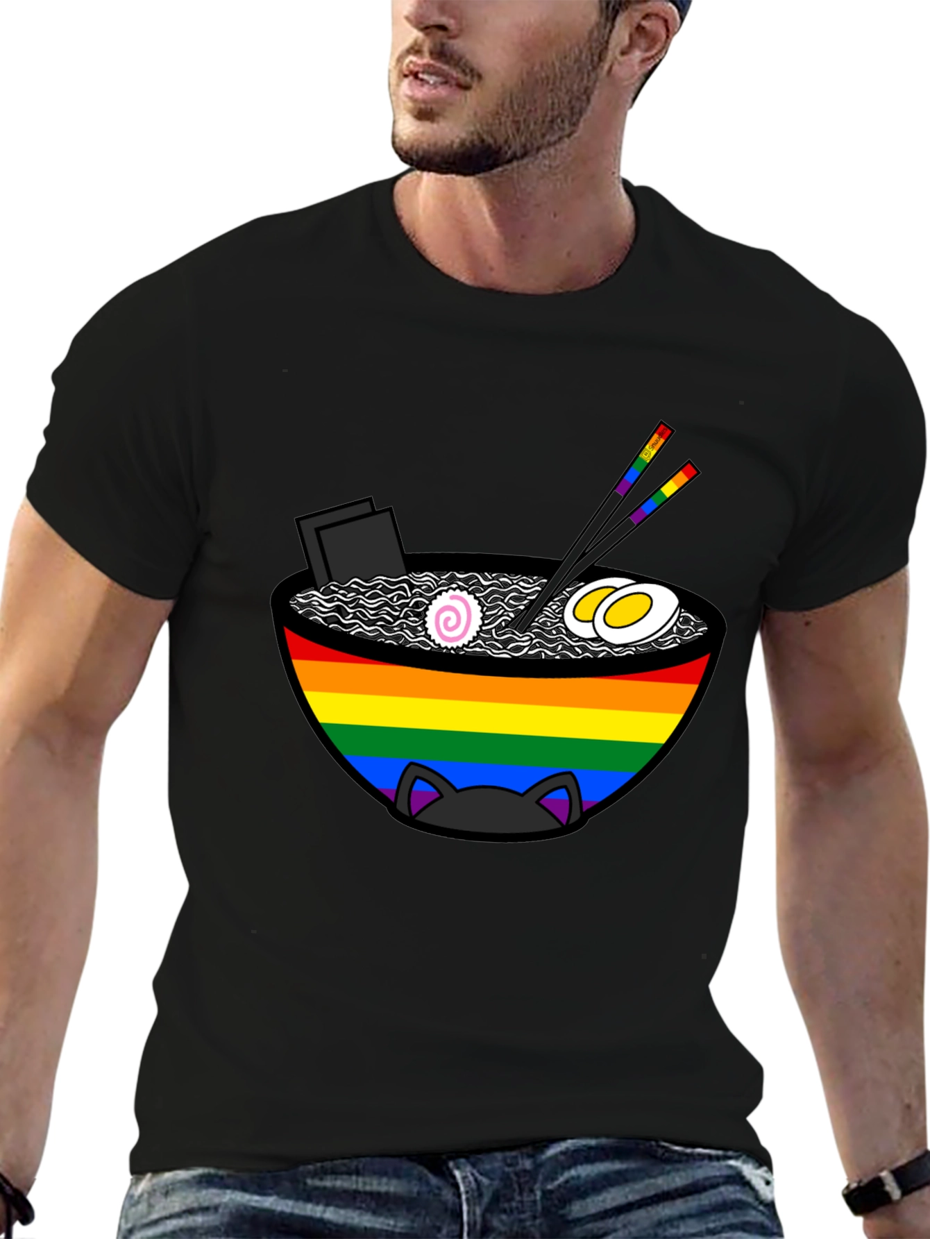 LGBTQ Ramen Cat T-Shirt