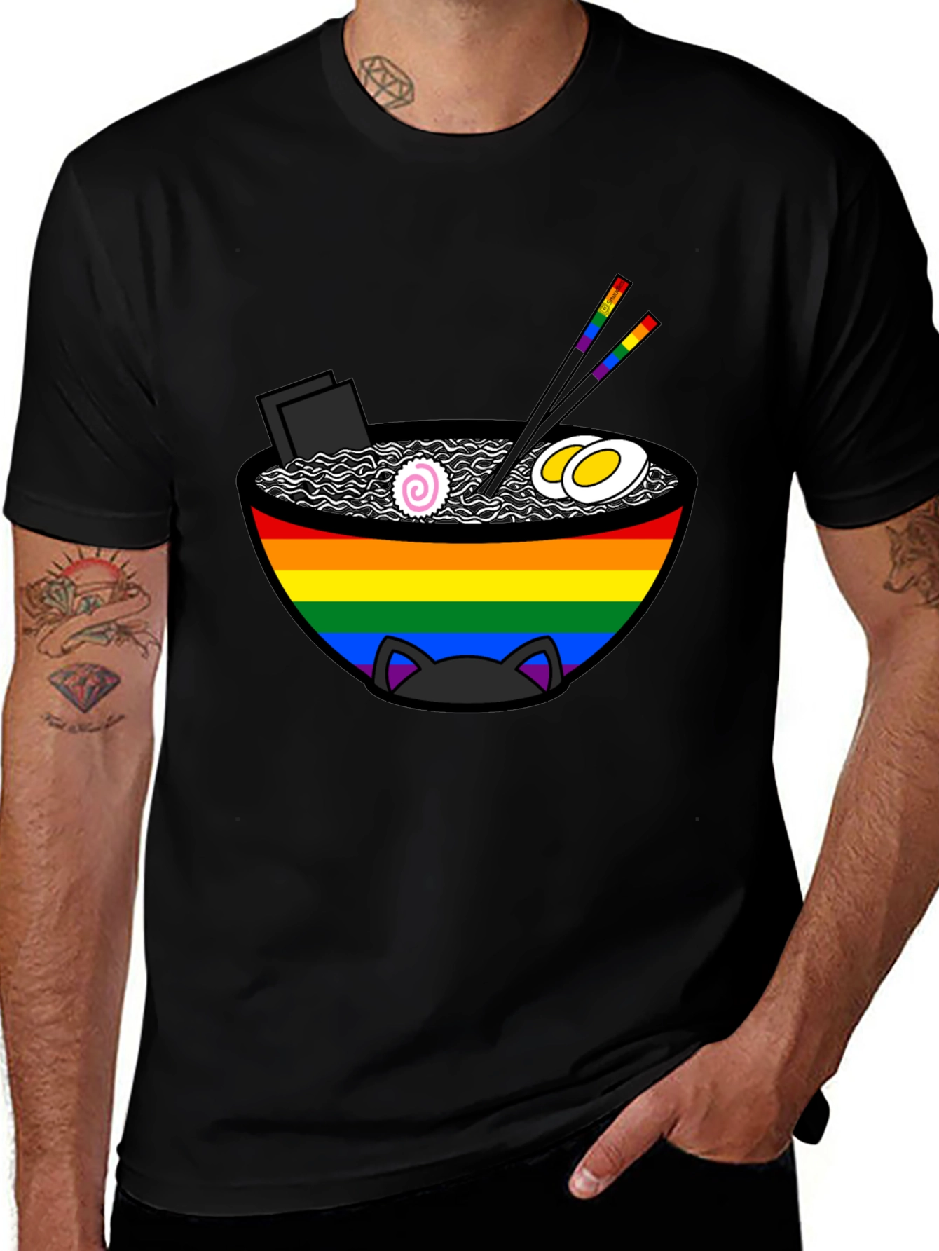 LGBTQ Ramen Cat T-Shirt
