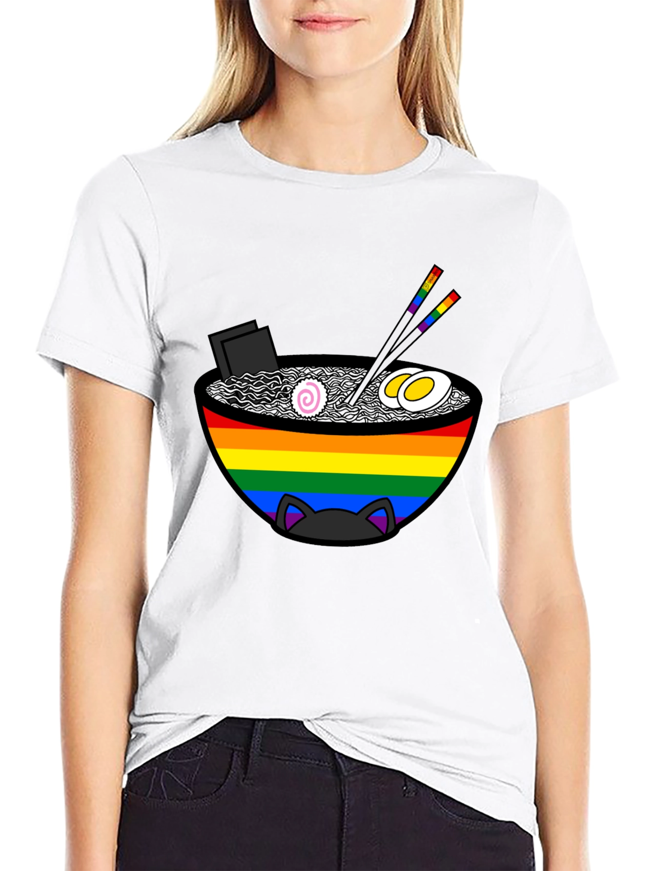 LGBTQ Ramen Cat T-Shirt