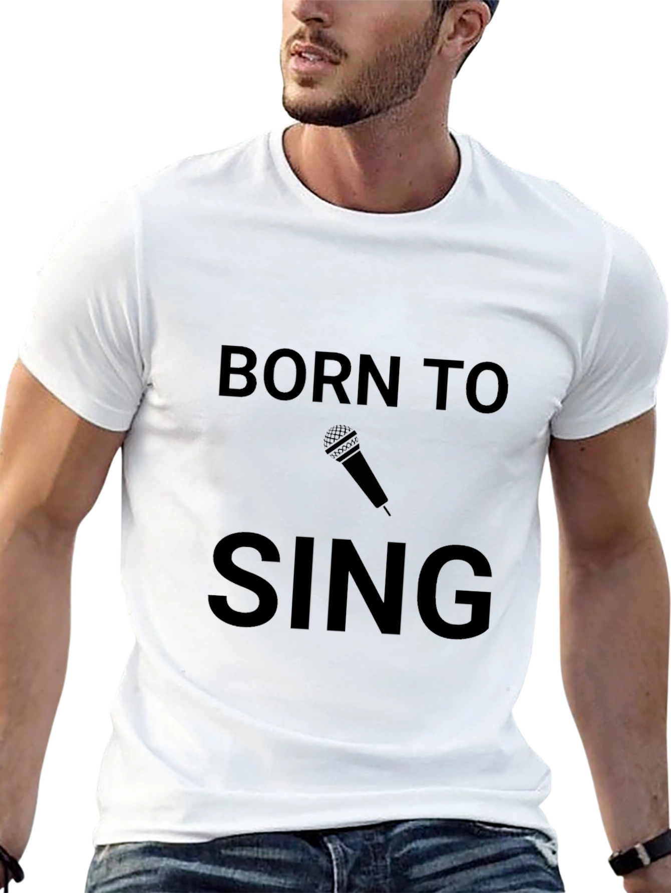 Born to Sing Black Graphic Tee