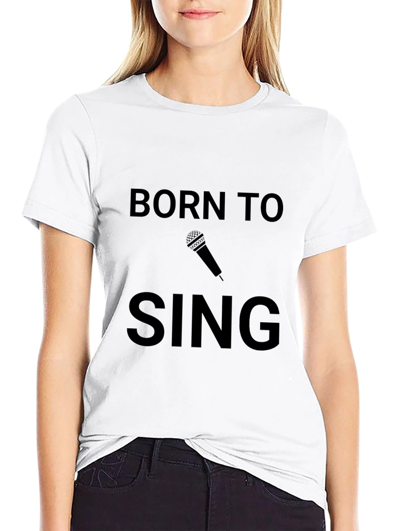Born to Sing Black Graphic Tee
