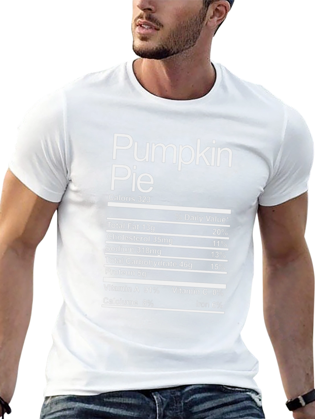 Pumpkin Pie Nutrition Facts Graphic T-Shirt