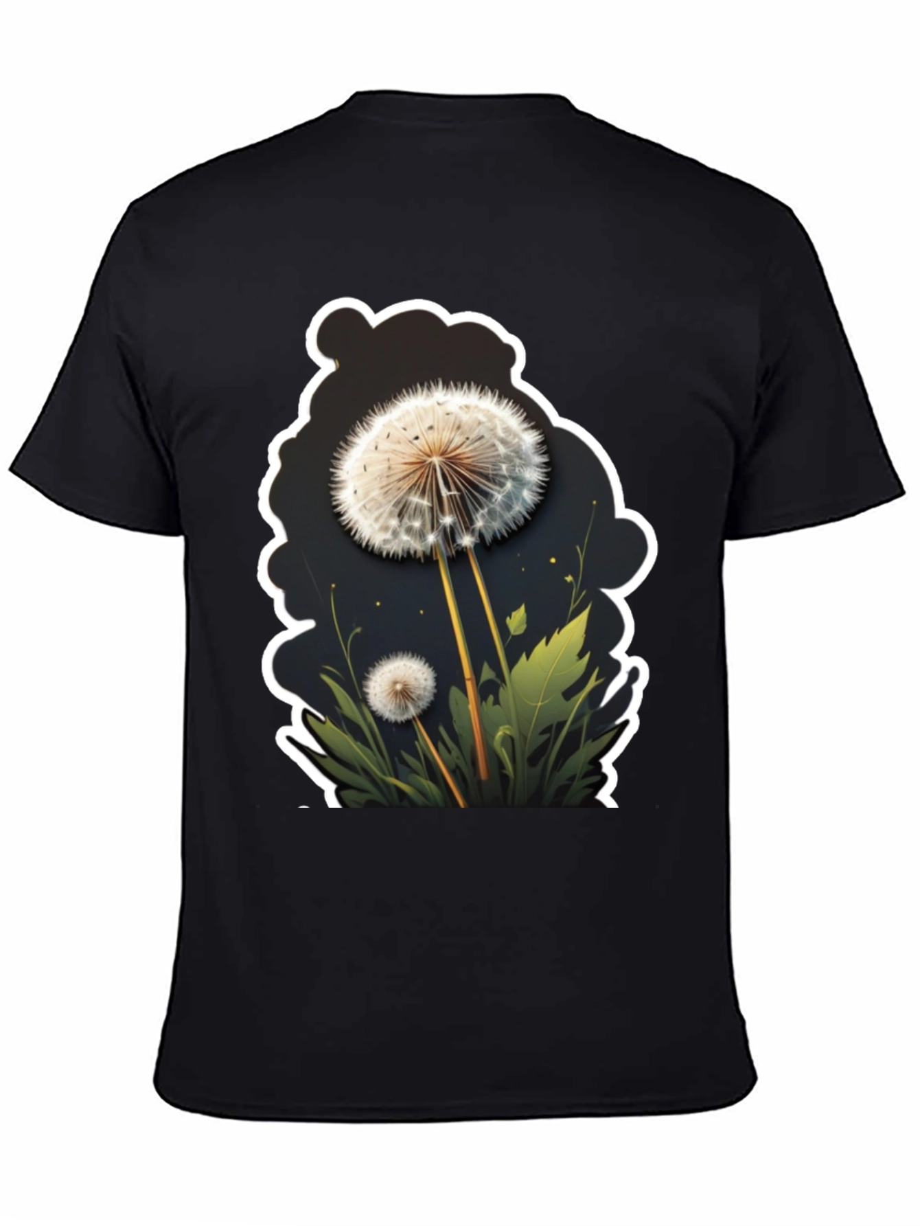 Dandelion Graphic Black T-Shirt