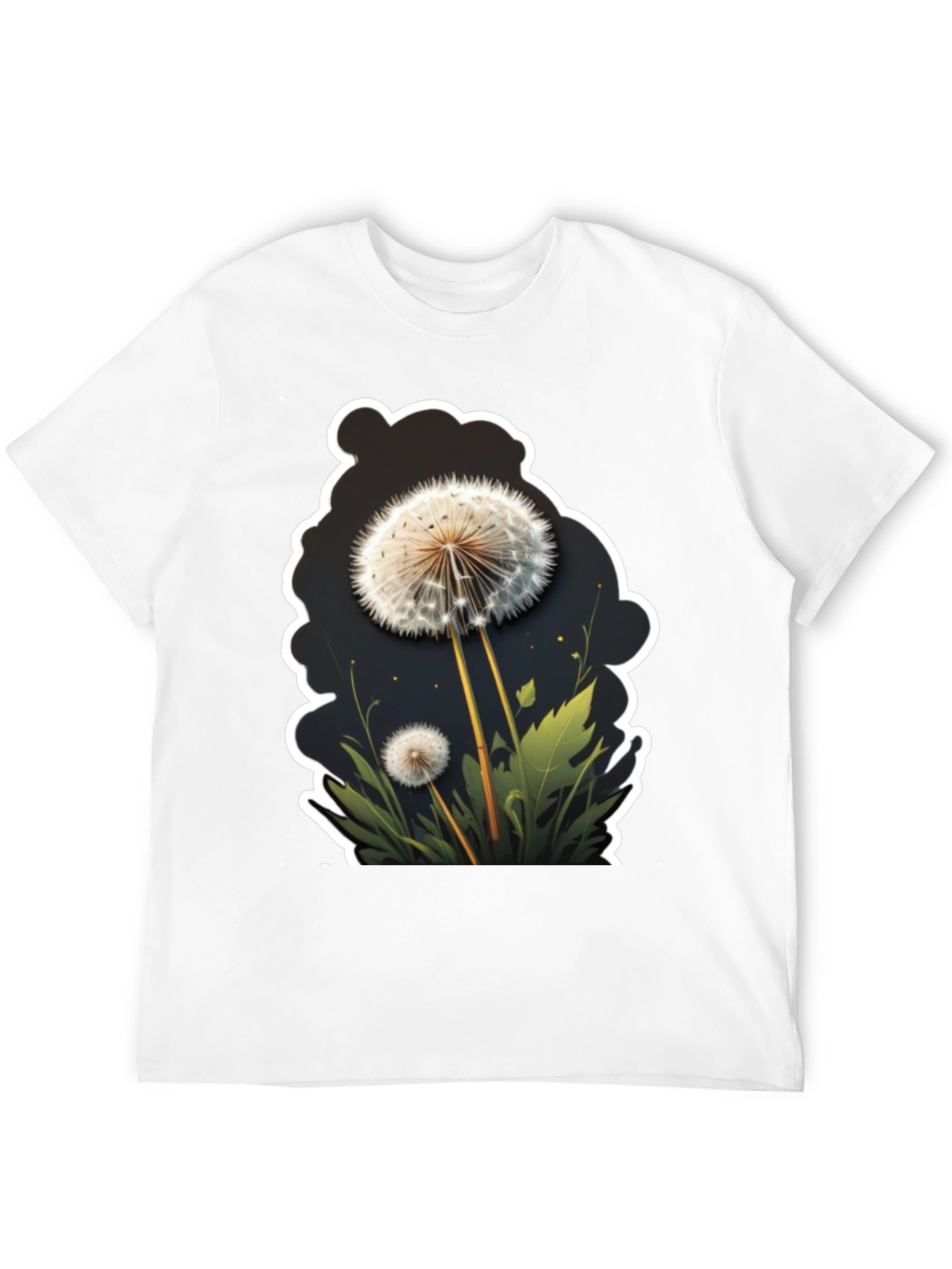 Dandelion Graphic Black T-Shirt