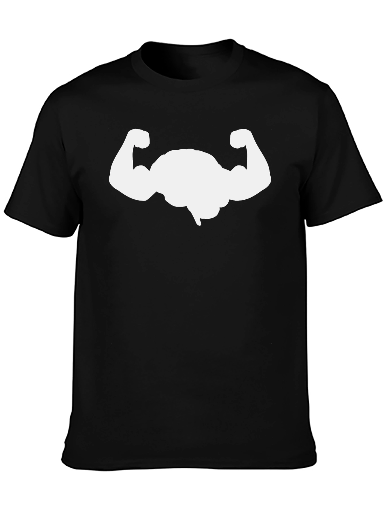 Muscle Graphic Tee - Black Cotton Gym T-Shirt