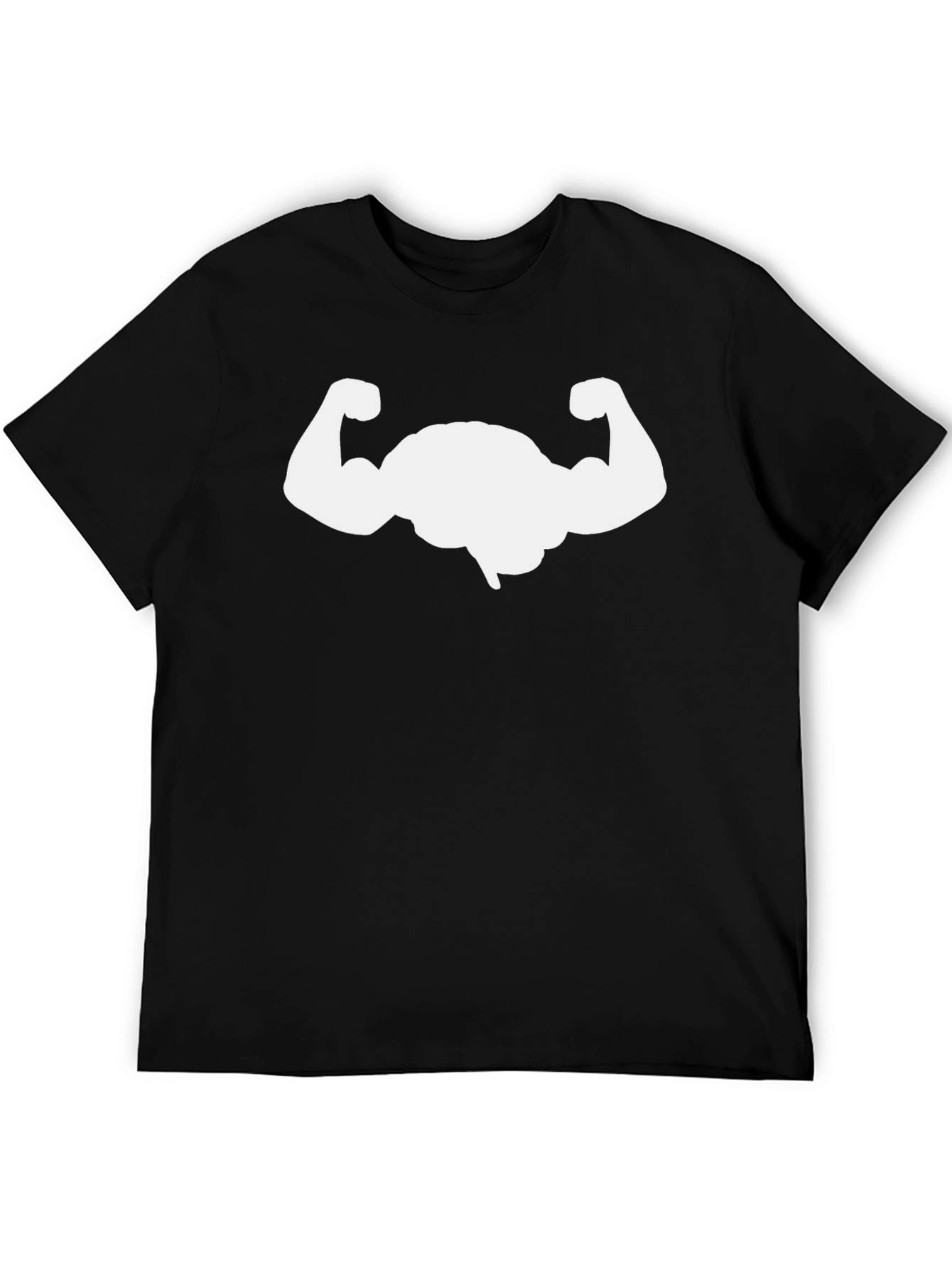 Muscle Graphic Tee - Black Cotton Gym T-Shirt