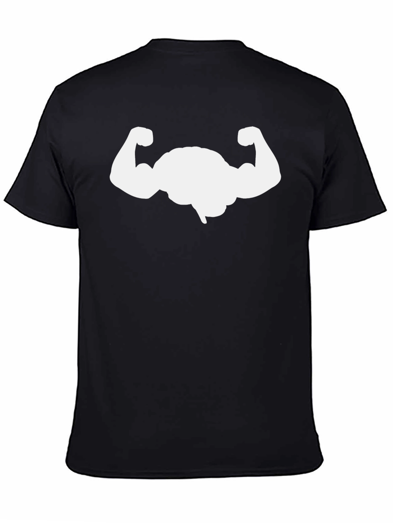 Muscle Graphic Tee - Black Cotton Gym T-Shirt