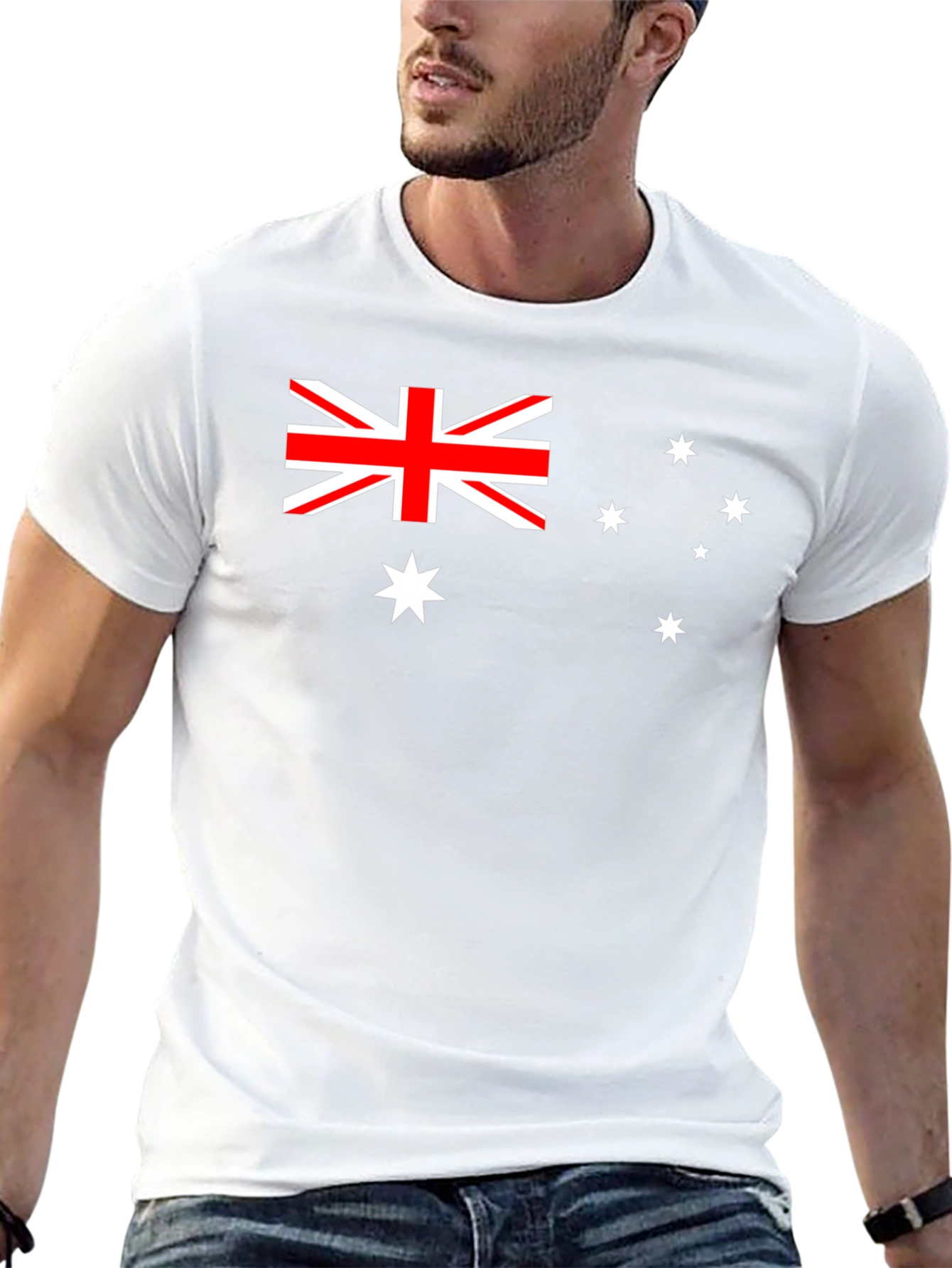 Australia Flag Graphic T-Shirt - Black