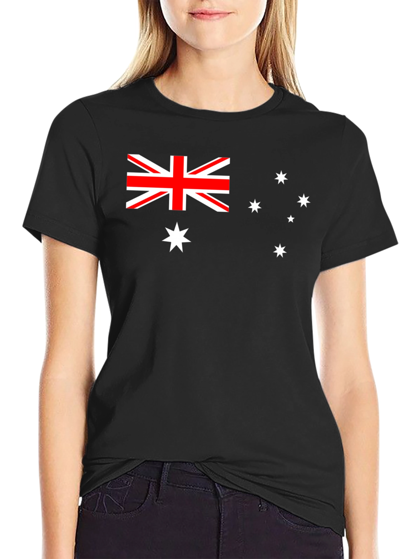 Australia Flag Graphic T-Shirt - Black