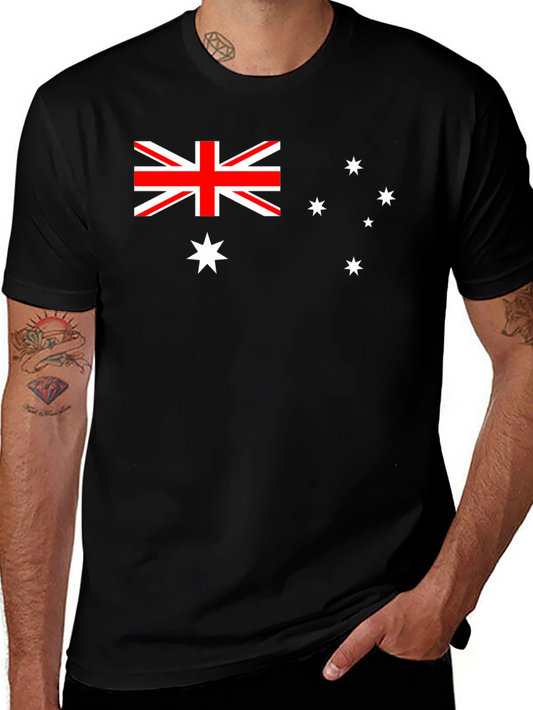 Australia Flag Graphic T-Shirt - Black