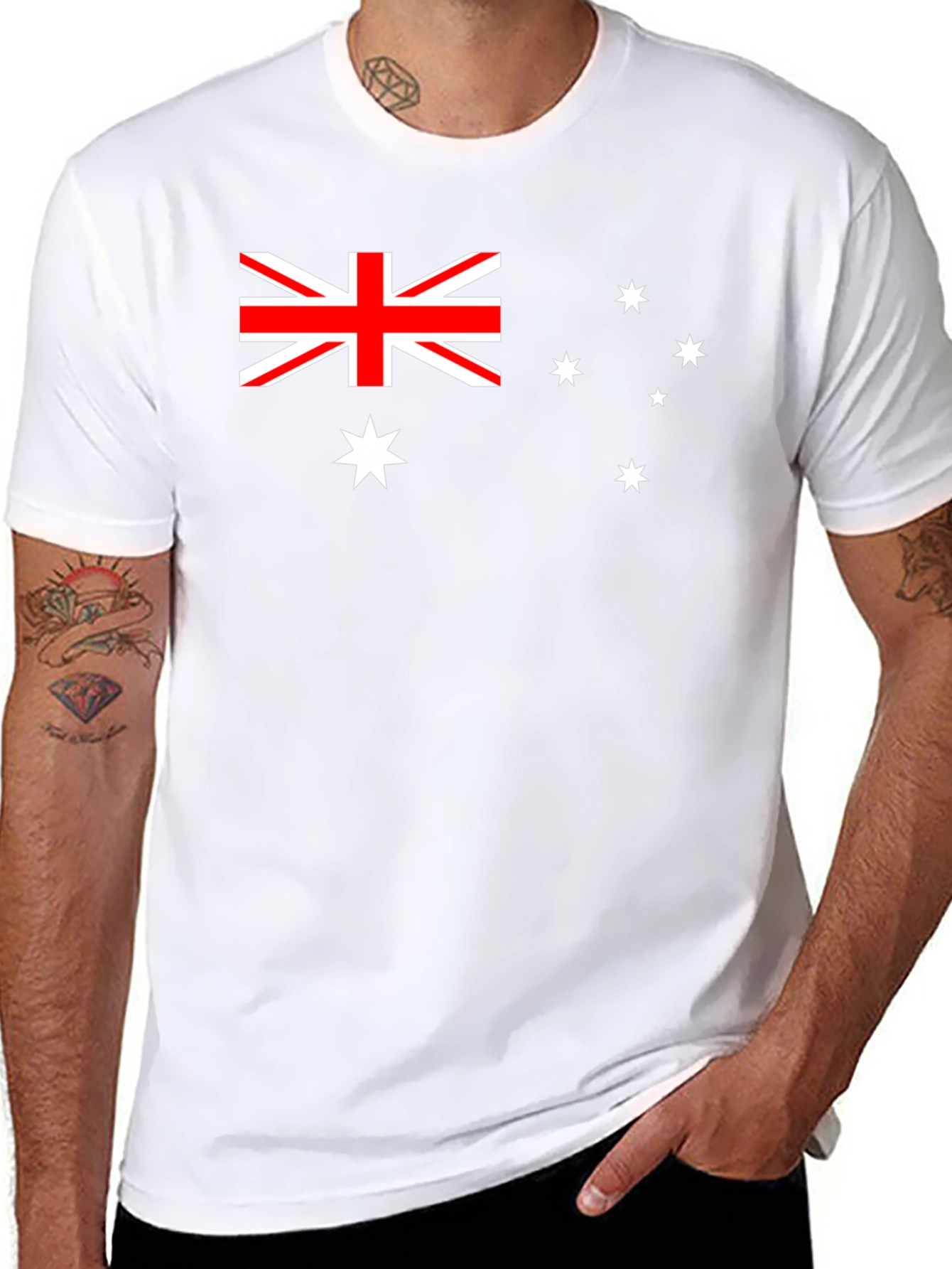 Australia Flag Graphic T-Shirt - Black