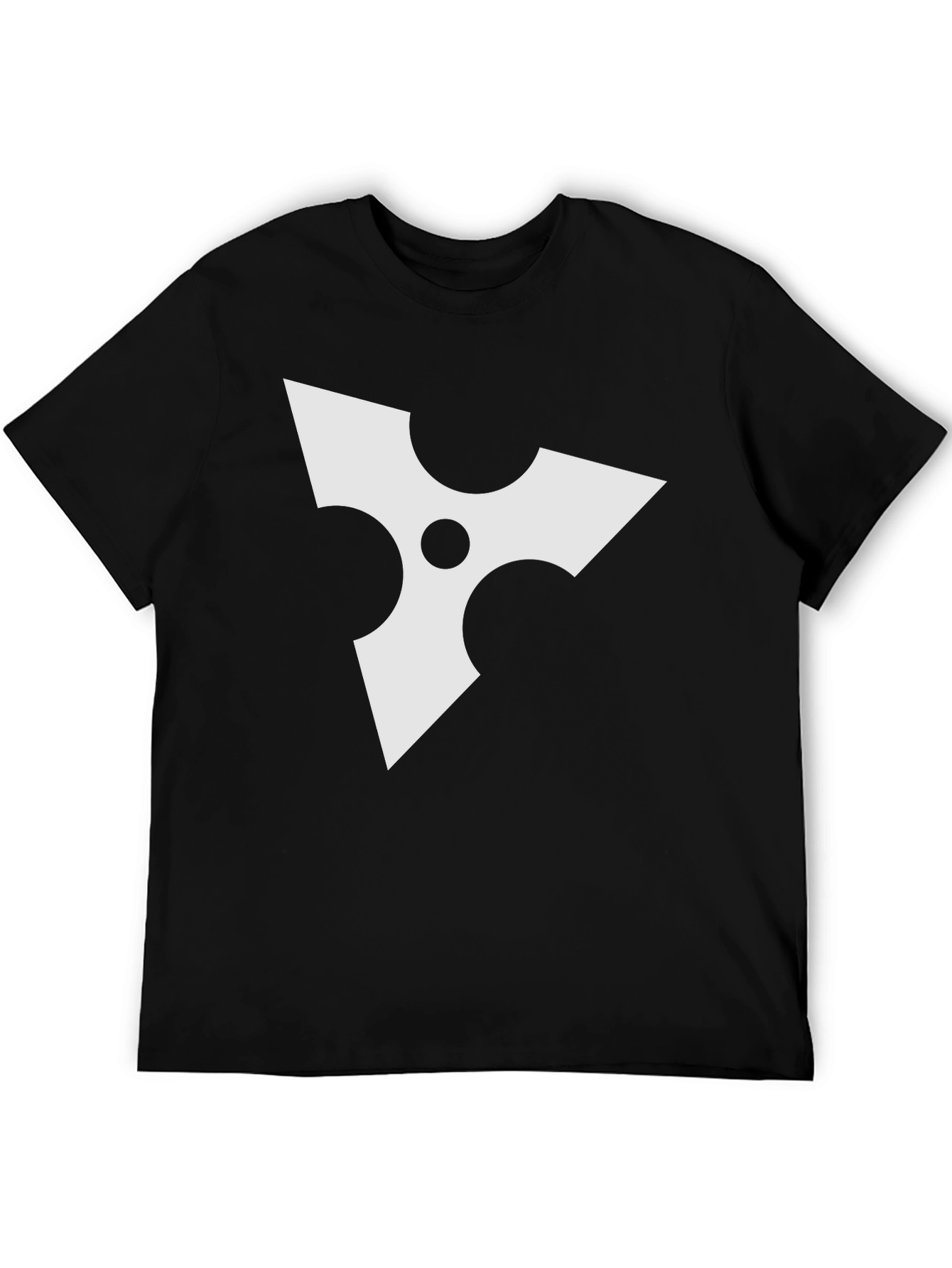Black Tee with White Ninja Star Graphic