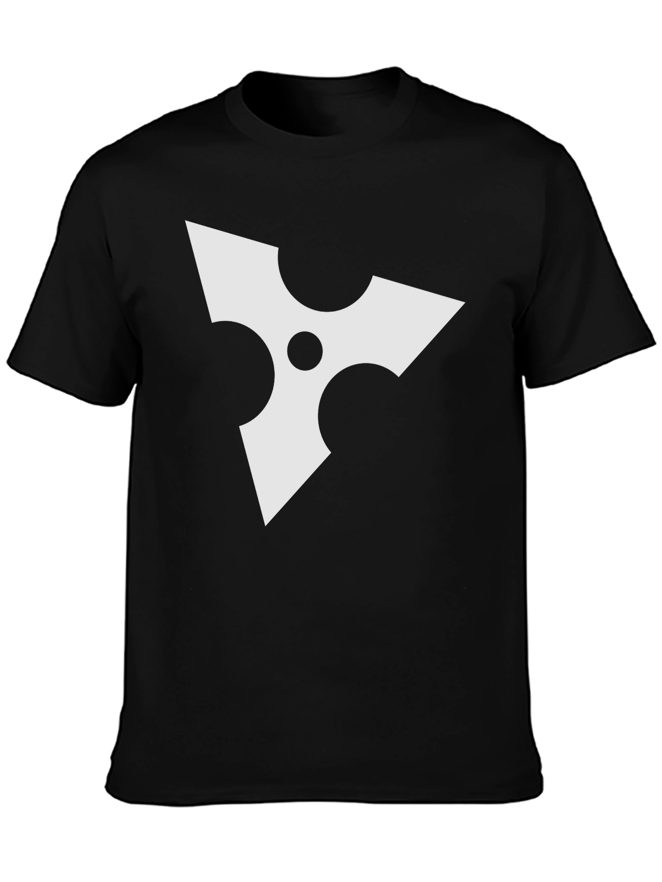 Black Tee with White Ninja Star Graphic