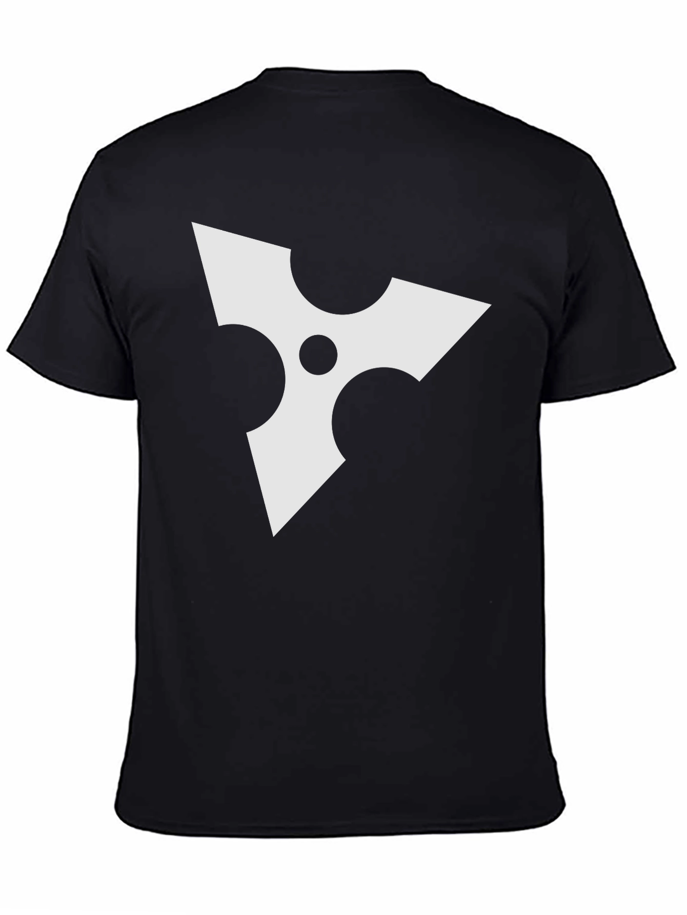 Black Tee with White Ninja Star Graphic