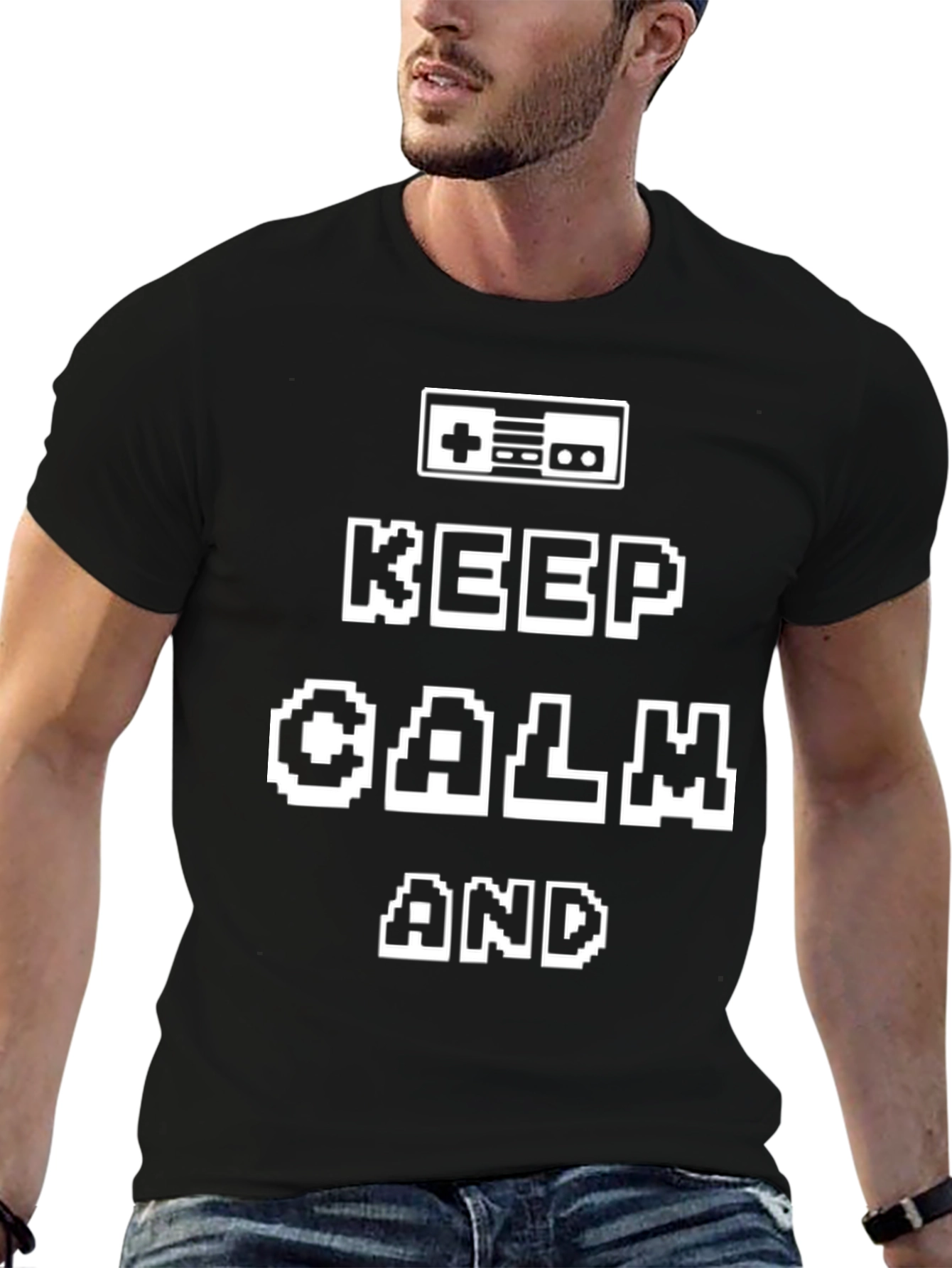 Keep Calm Gamer Black T-Shirt