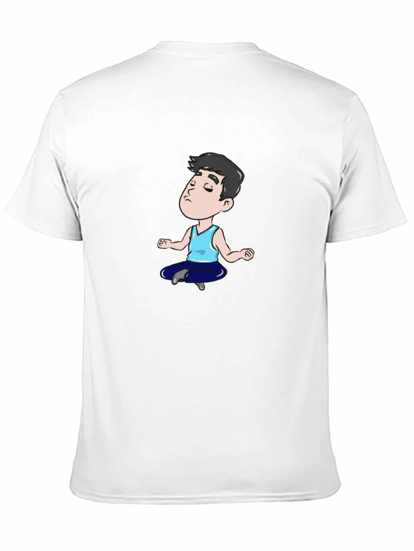 Zen Cartoon T-Shirt - Black Cotton Blend