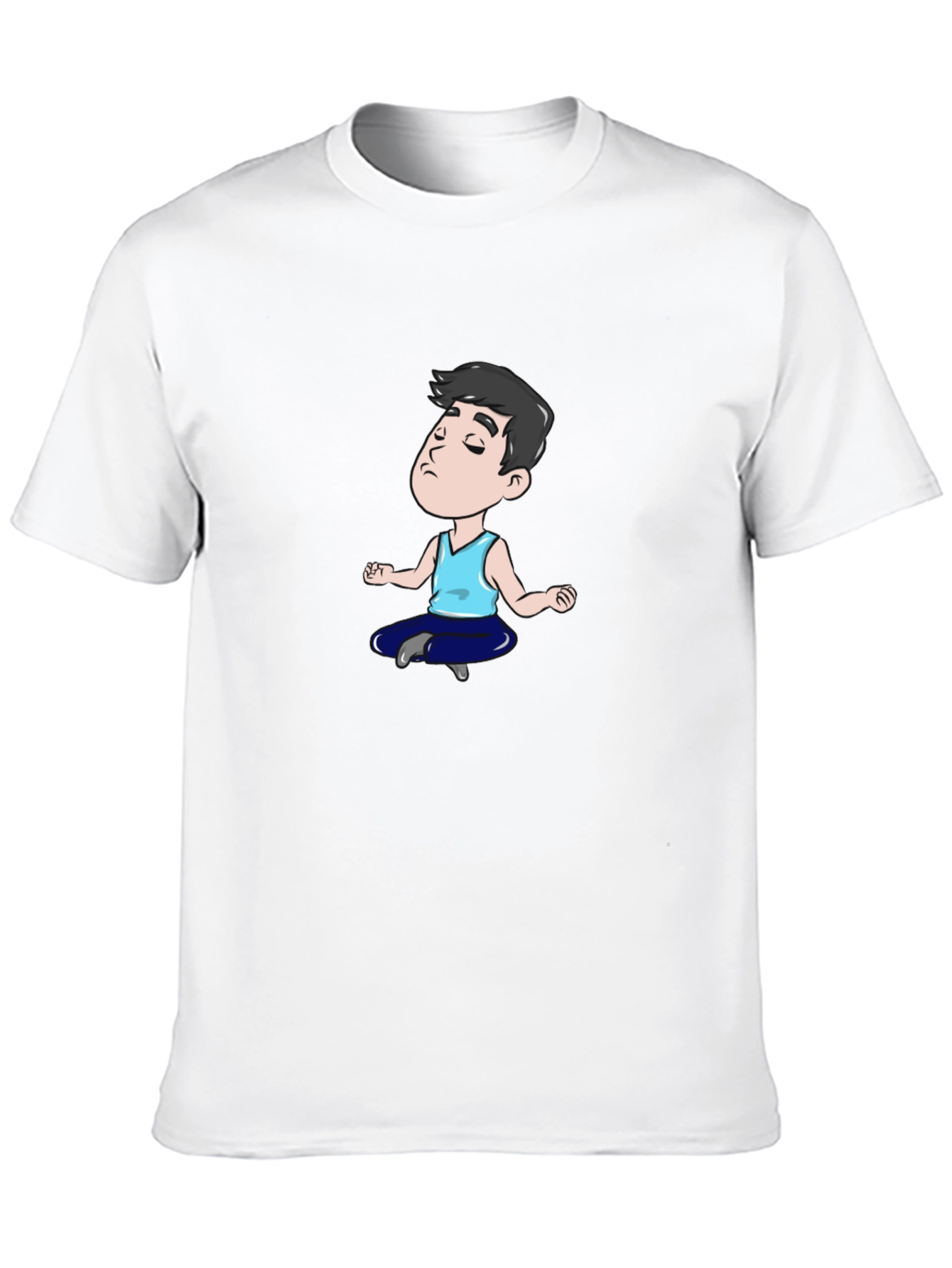 Zen Cartoon T-Shirt - Black Cotton Blend