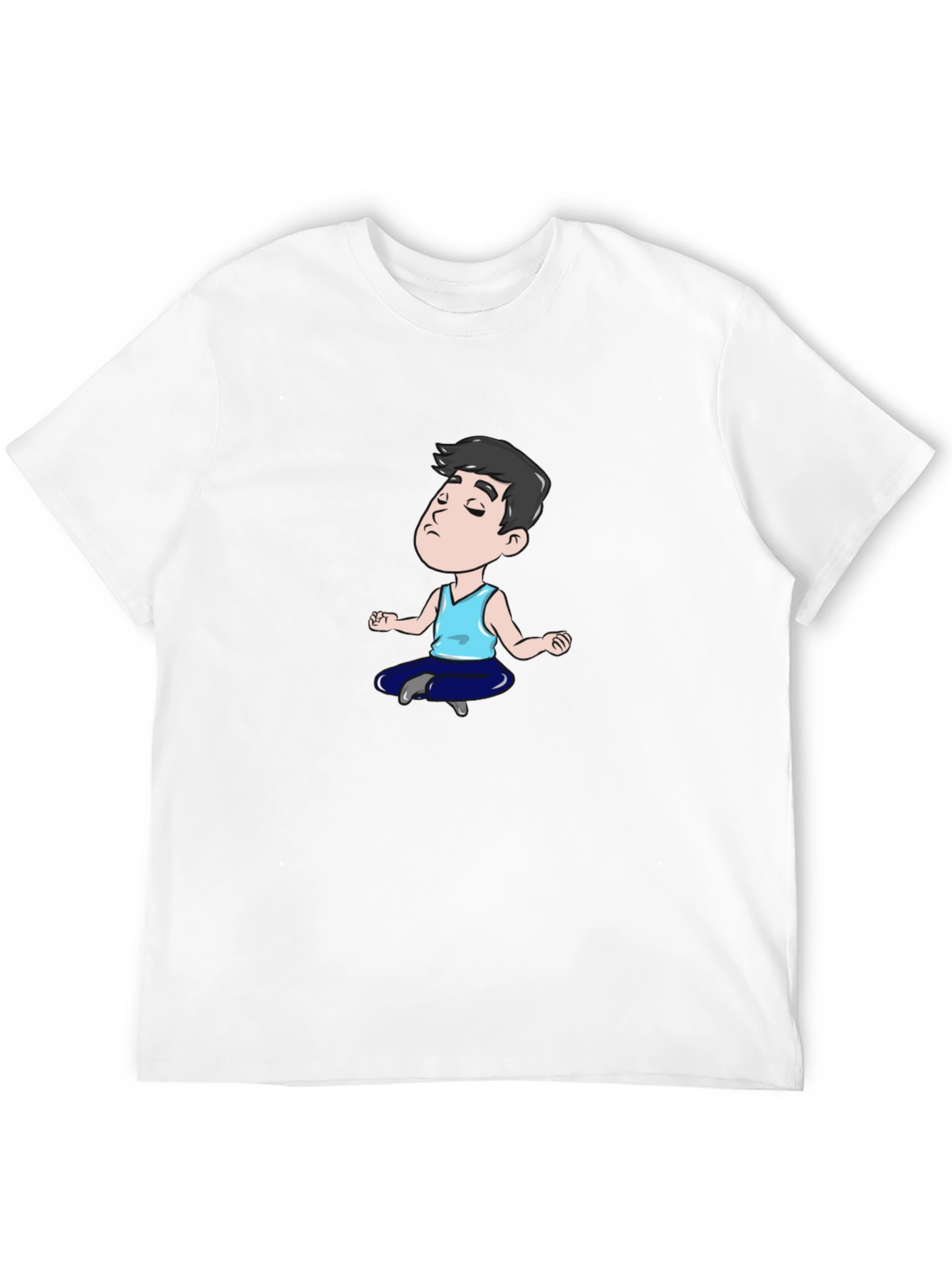 Zen Cartoon T-Shirt - Black Cotton Blend