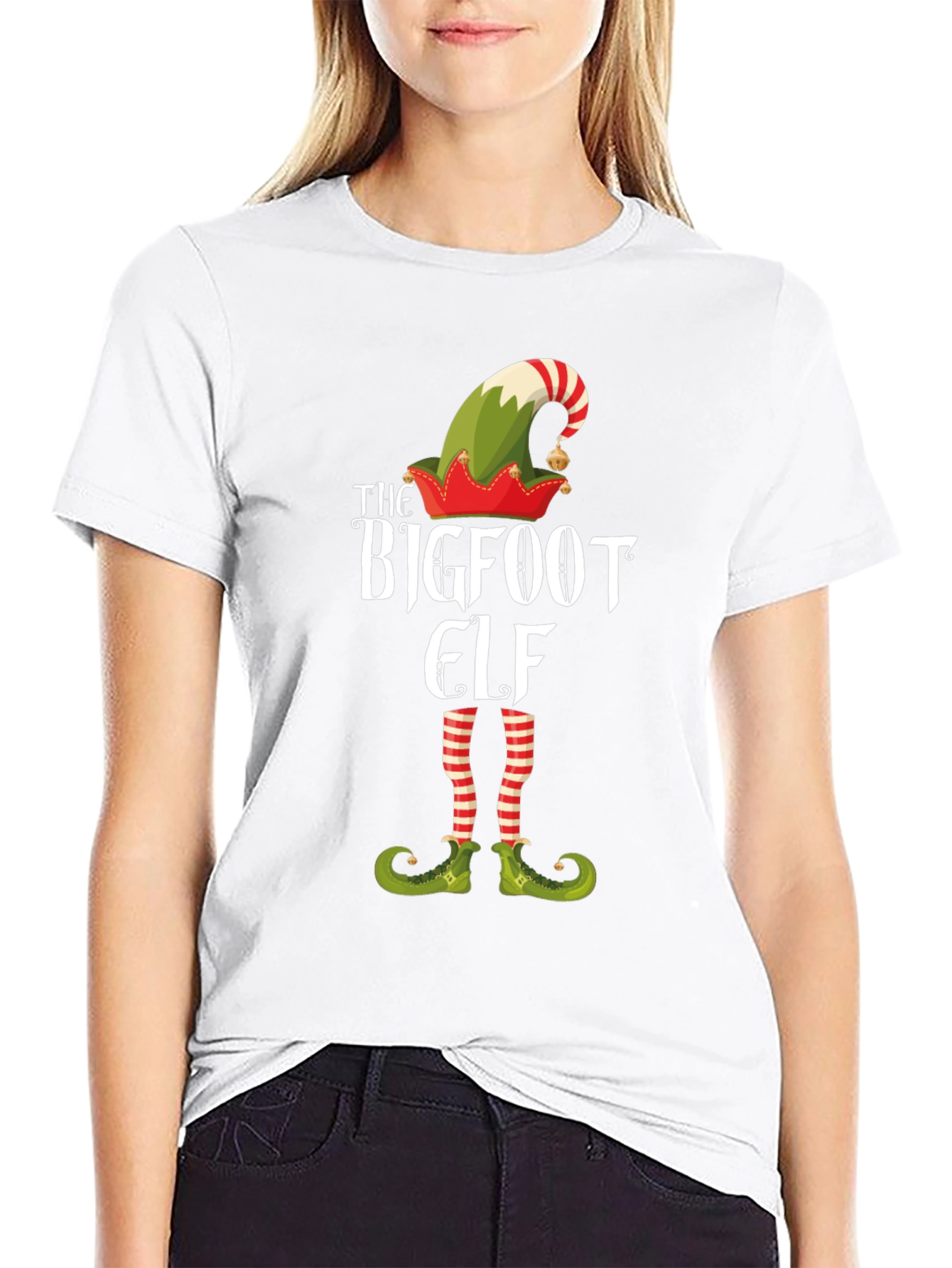 Bigfoot Elf Graphic Tee - Holiday Fun!