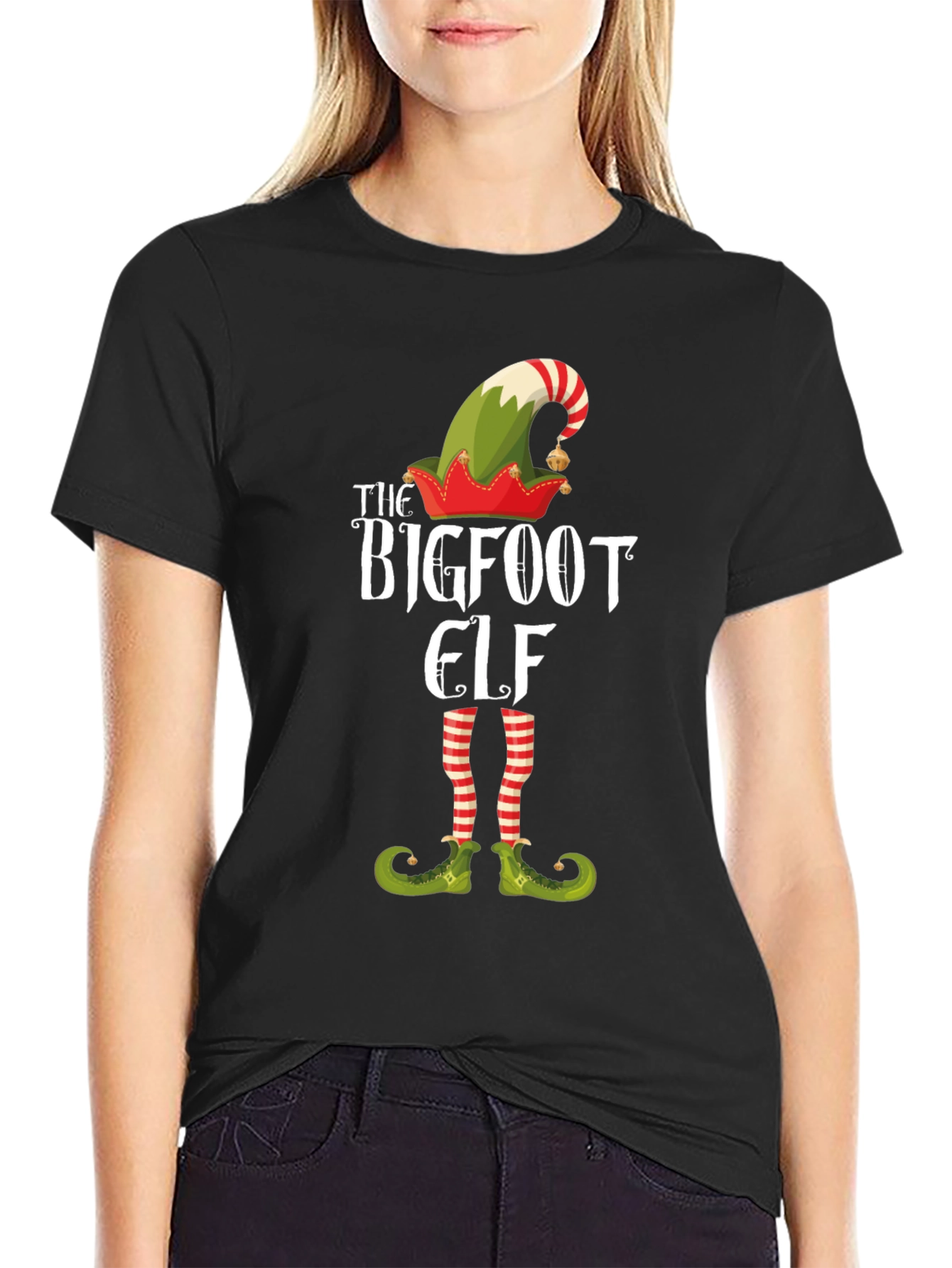 Bigfoot Elf Graphic Tee - Holiday Fun!