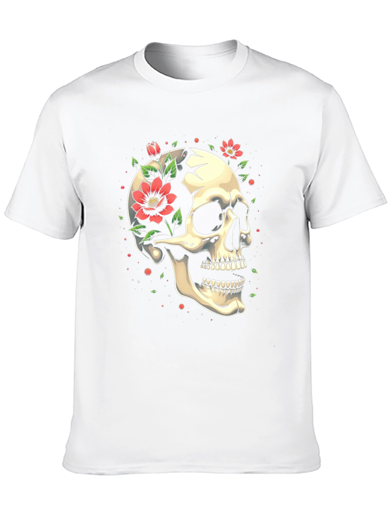 Skull & Floral Graphic Tee