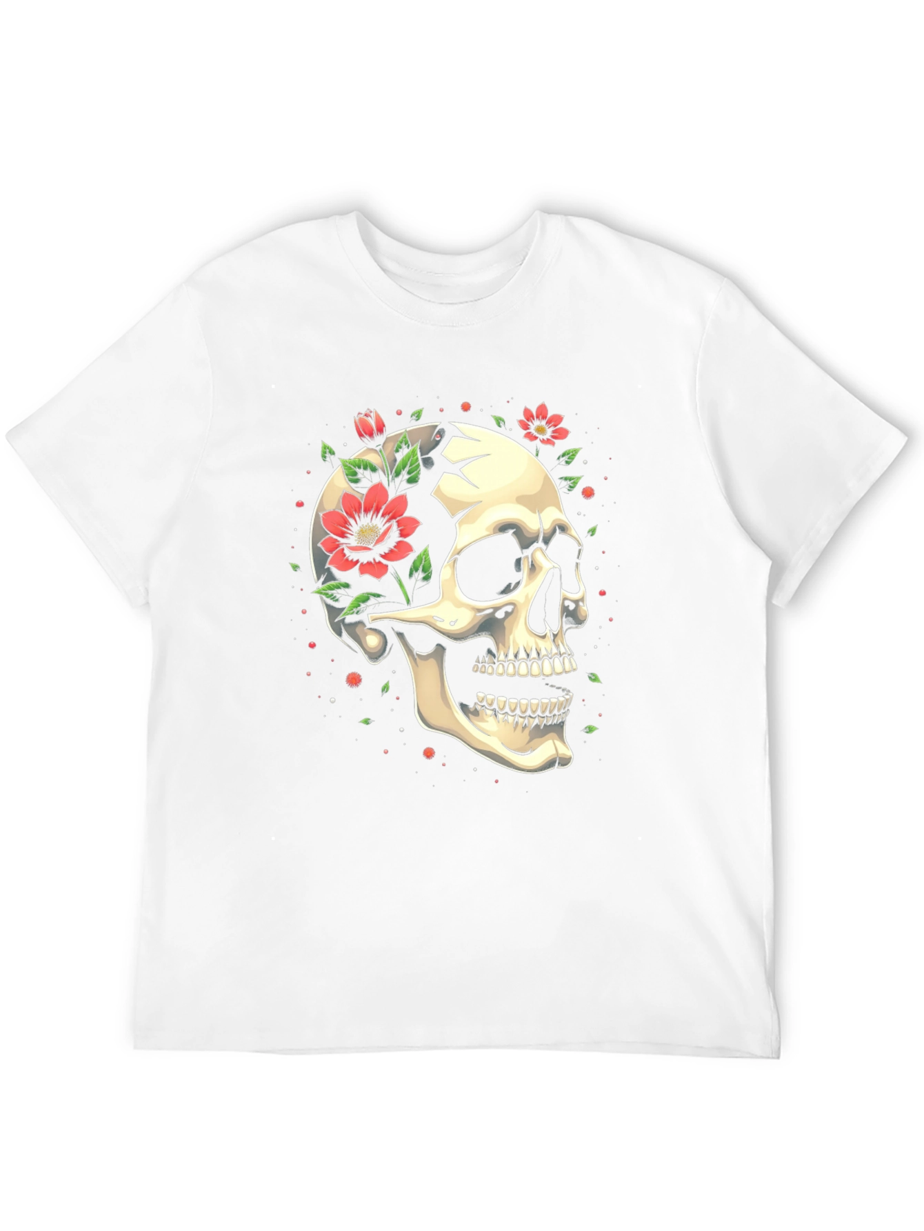 Skull & Floral Graphic Tee