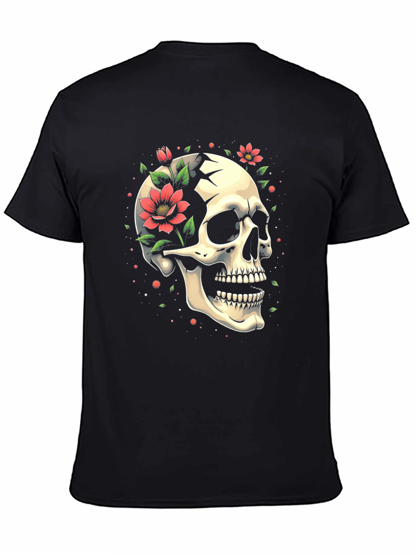 Skull & Floral Graphic Tee
