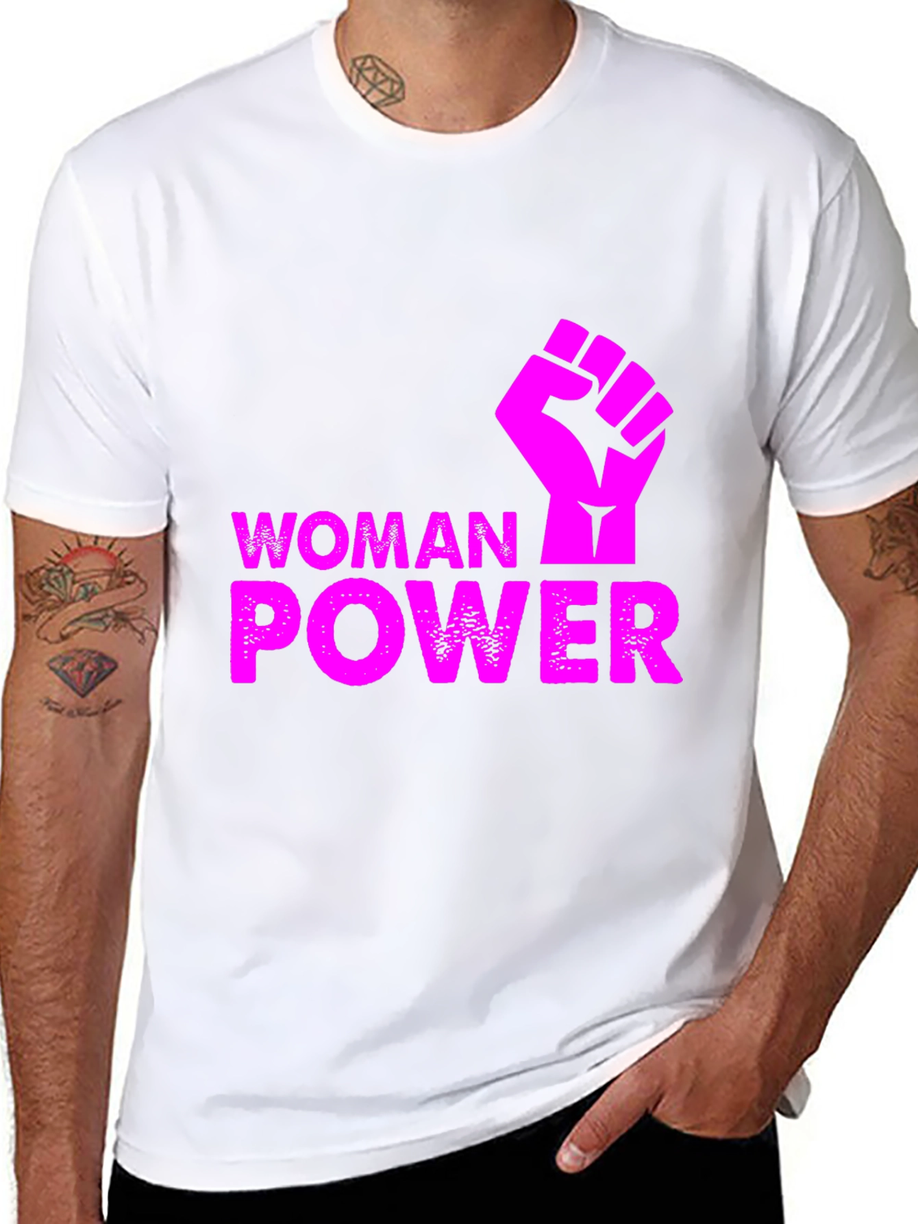 Woman Power Fist T-Shirt - Empowering Graphic Tee