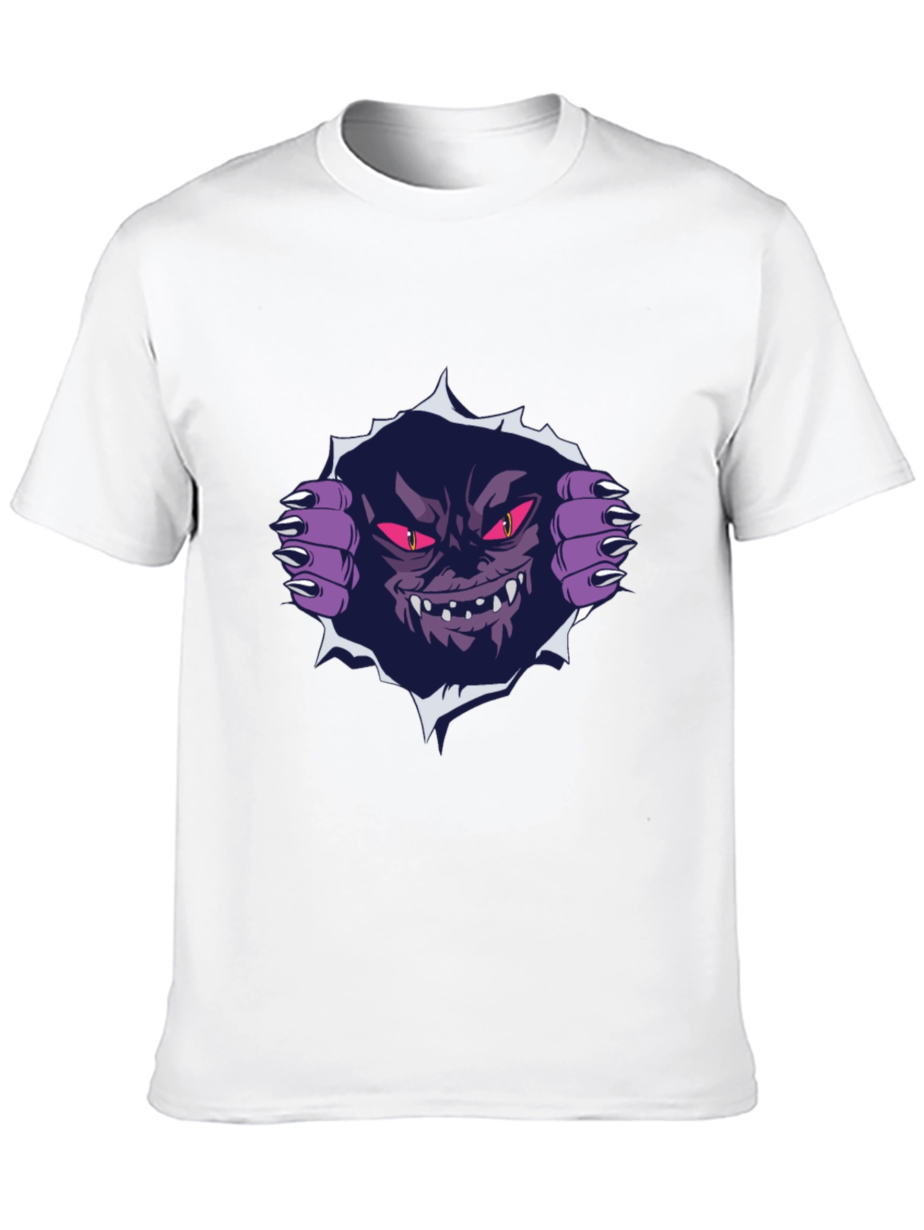 Monster Graphic Print Black T-Shirt