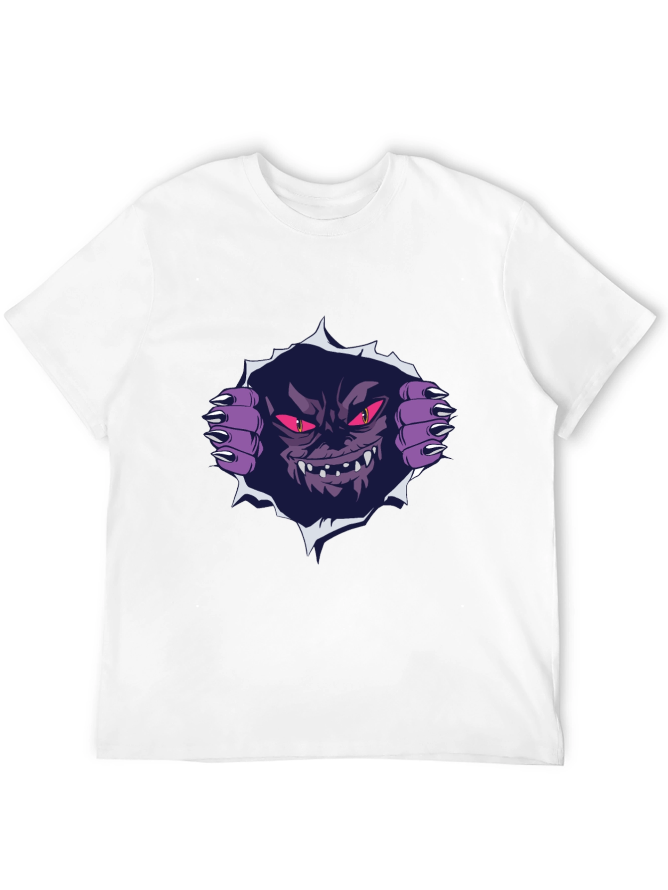 Monster Graphic Print Black T-Shirt