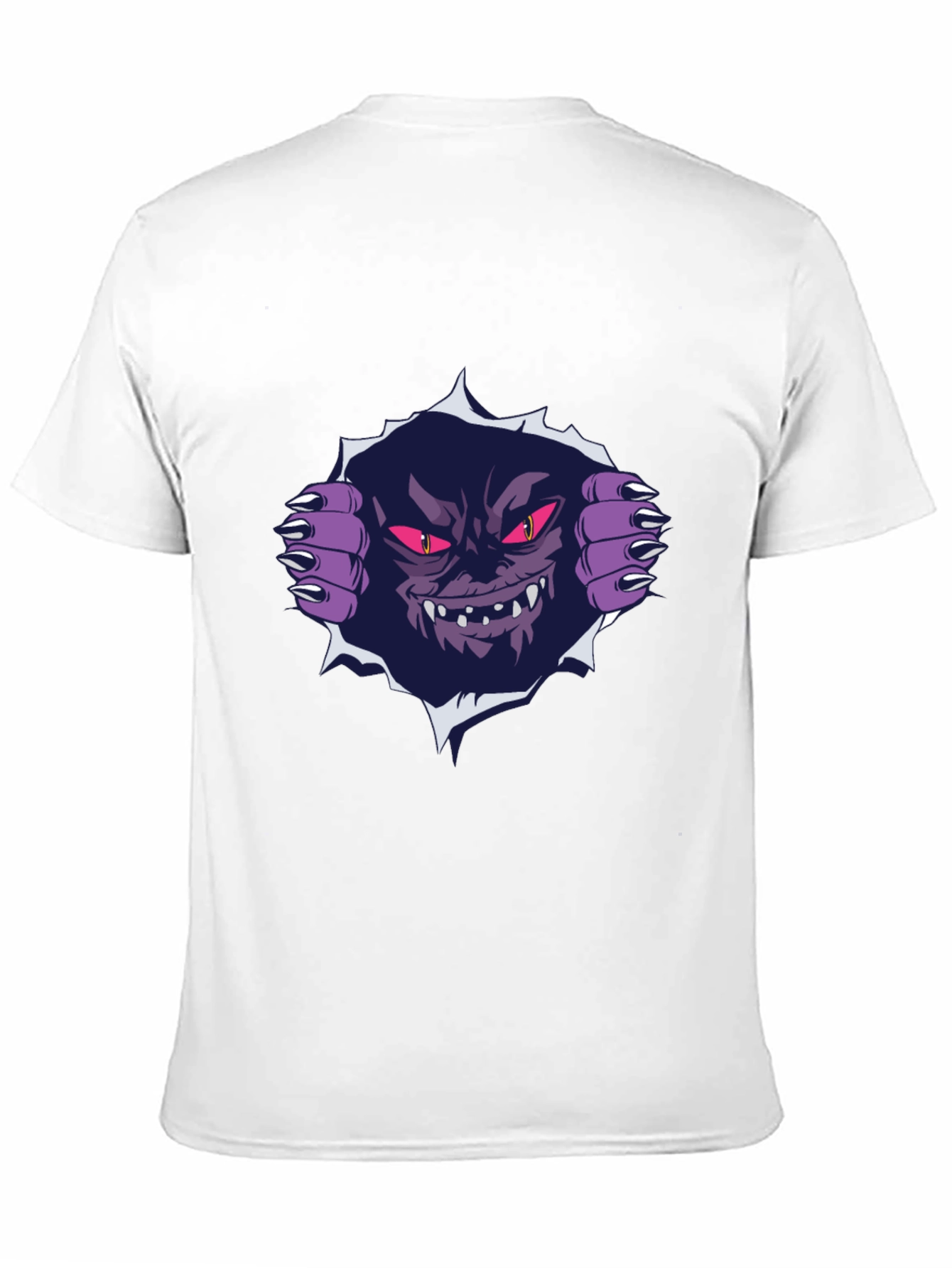 Monster Graphic Print Black T-Shirt